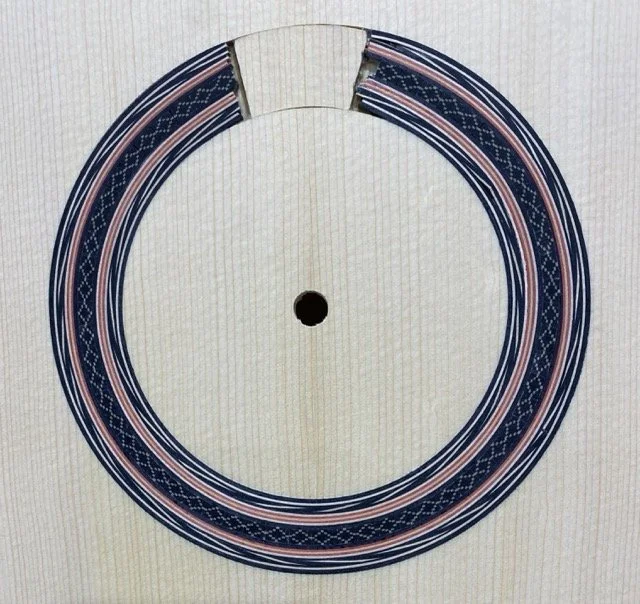 Top view of the rough rosette with the the components in place