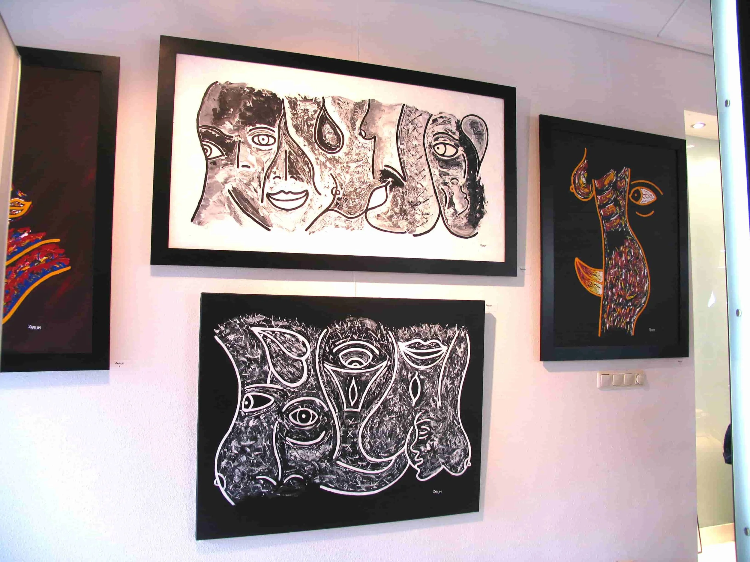 Zarum art exhibit  in Amsterdam, The Netherlands.  .