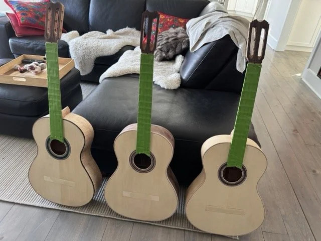 Zarum guitars prepped for French Polish