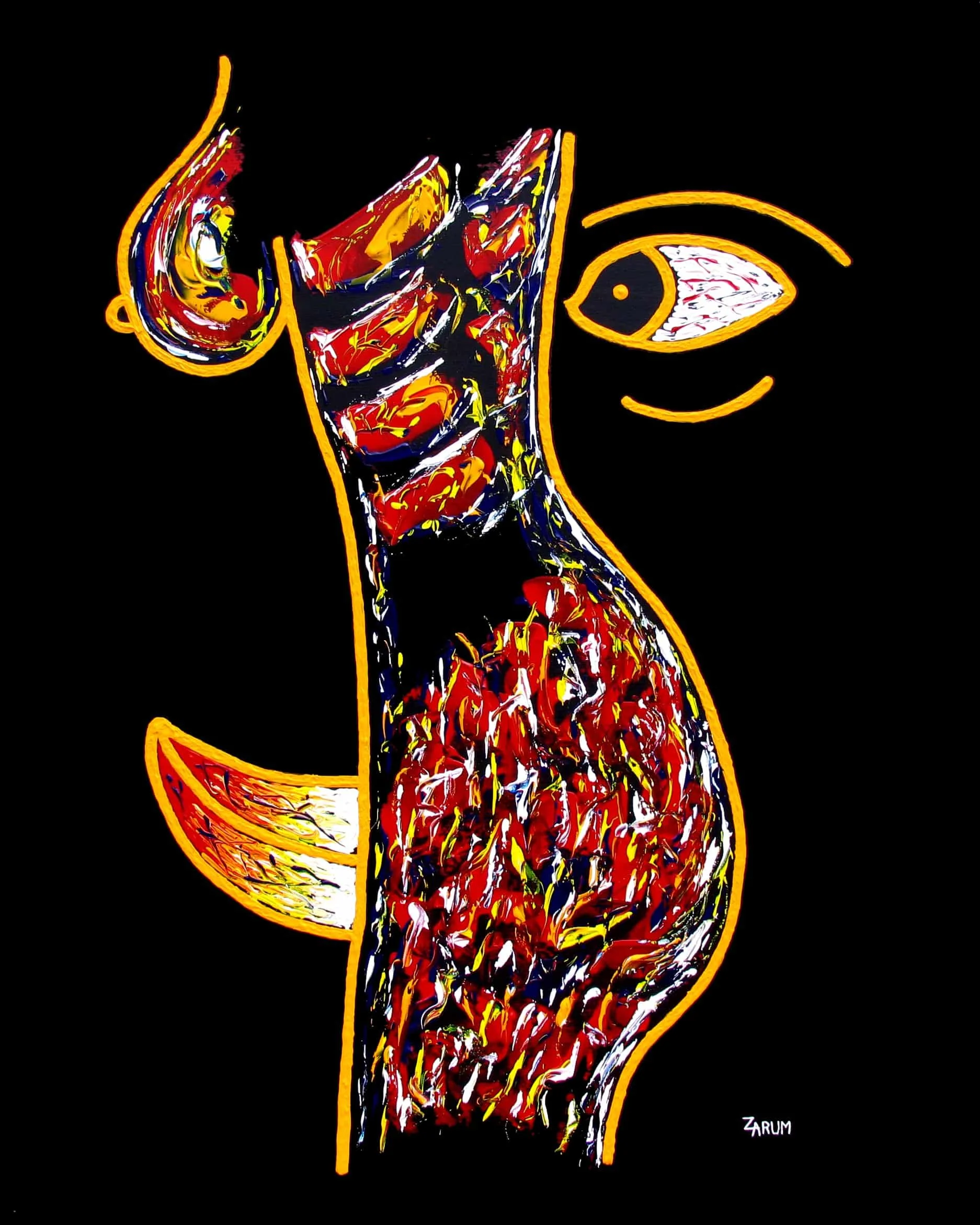 Title: Head Turner
Medium: Acrylic on Canvas
Size: 100cm X 80cm