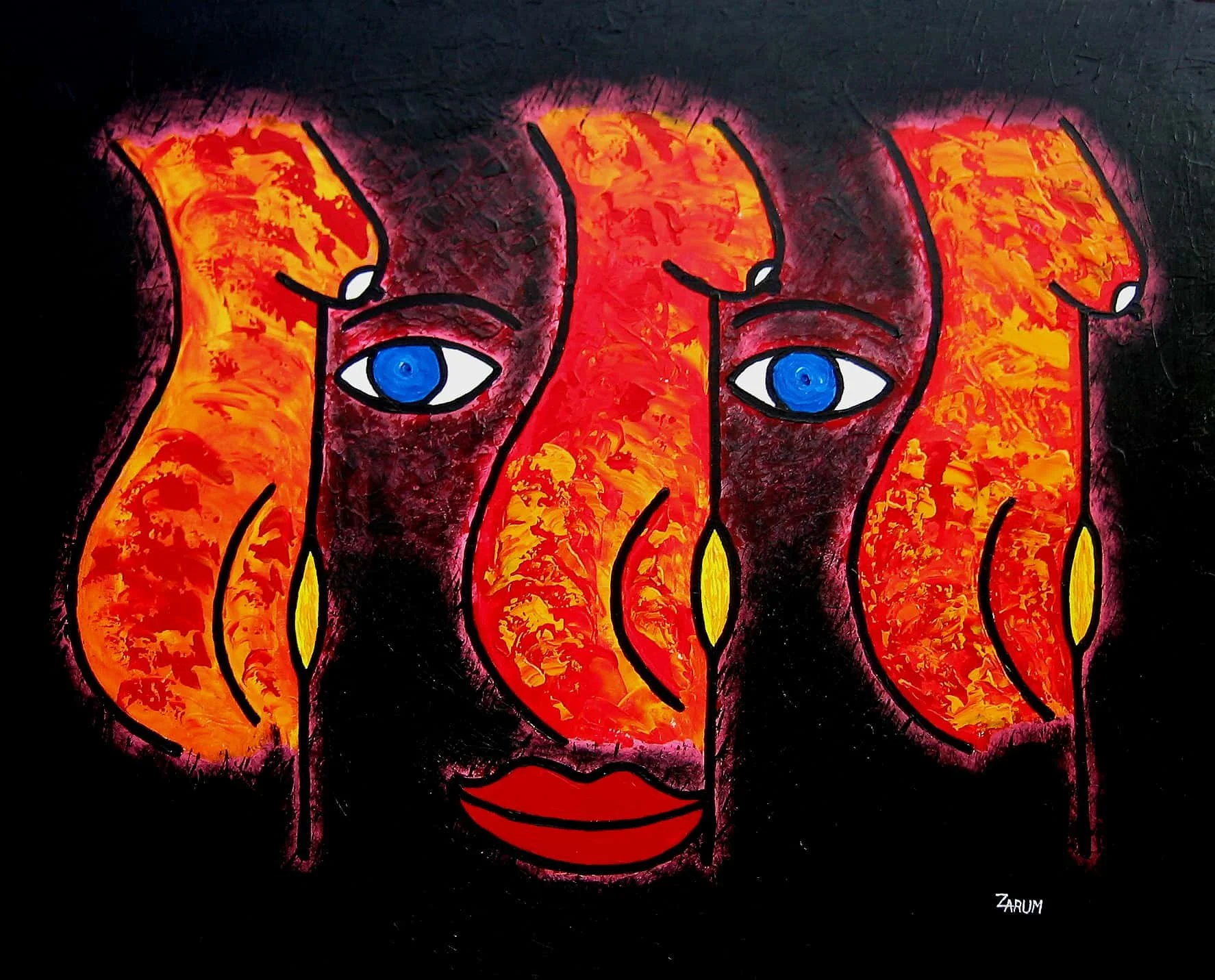 Title: Blue Eyes
Medium: Acrylic on Canvas
Size: 100cm X 80cm