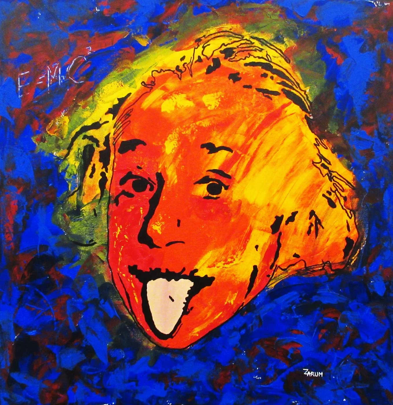 Title : Albert Einstein
Medium: Acrylic on Canvas
Size: 60cm X 60cm  