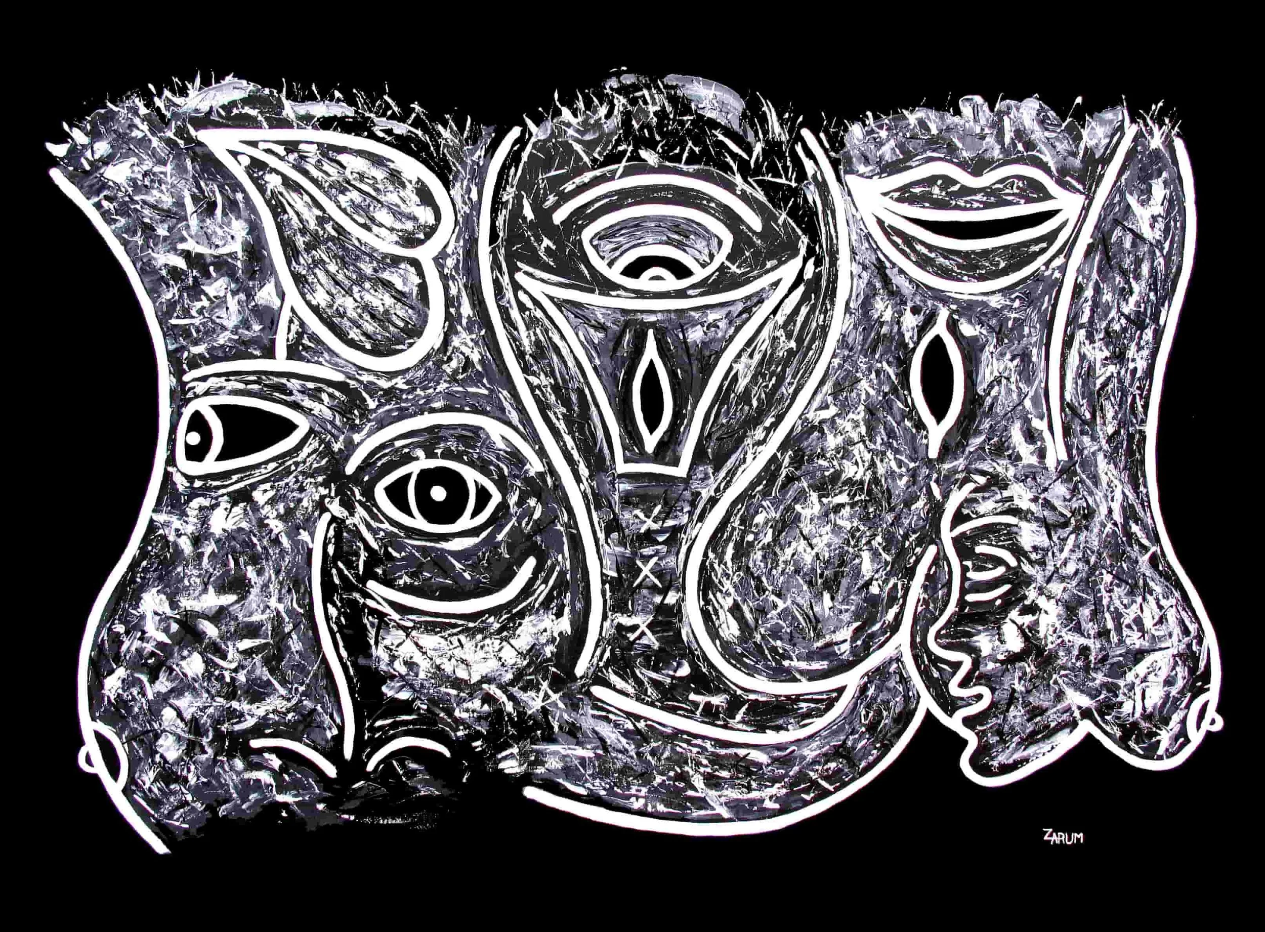 Title:Monochromatisim Bliss
Medium: Acrylic on Canvas
Size: 116cm X 89cm