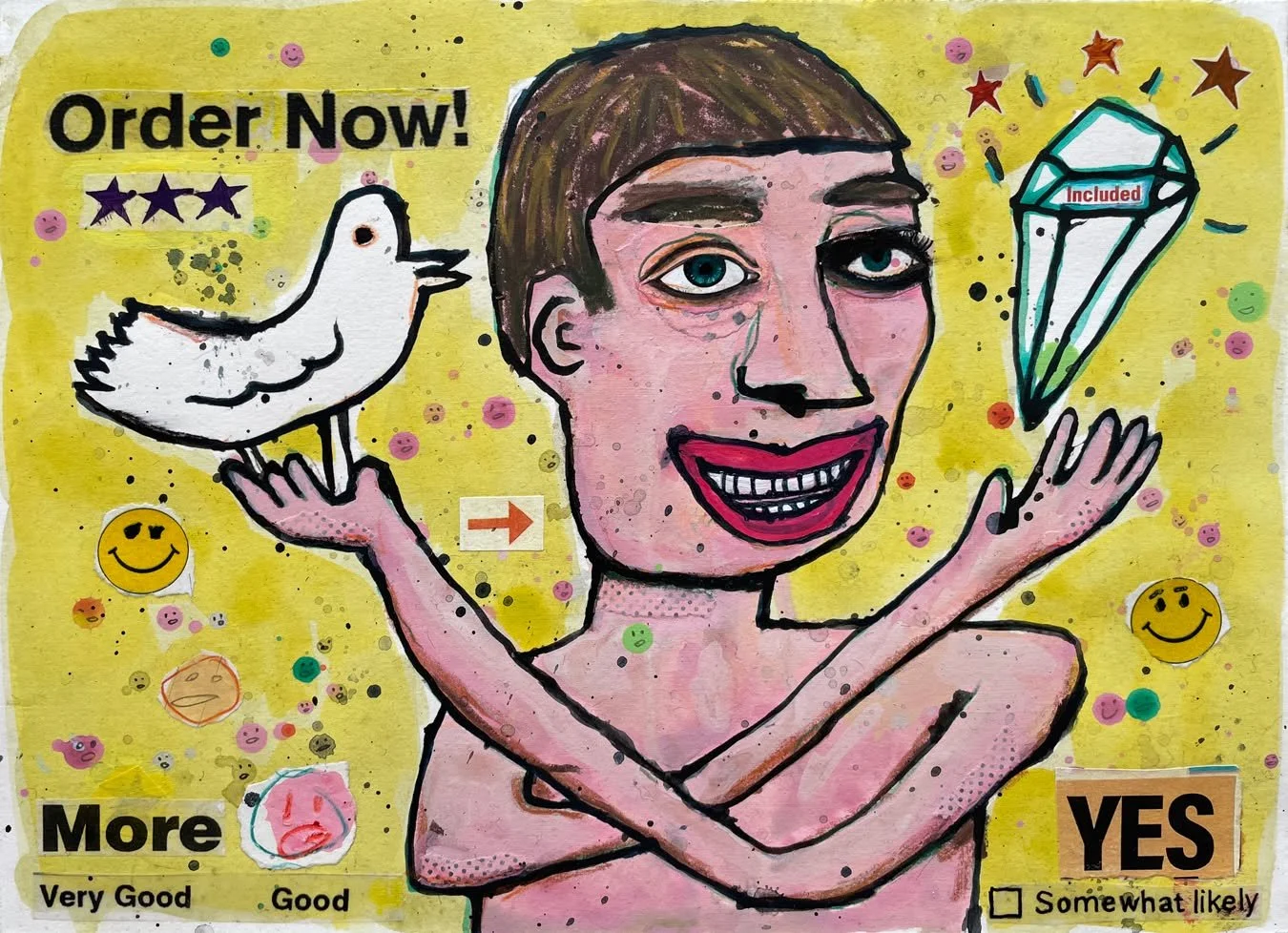 "Diamond Days" offers a playful commentary on the impact of consumerism on the natural world.

"Diamond Days" - mixed media on paper, 9" x 12".

#sanfranciscoart #brianmcdonaldart #newyorkart #collageart #streetart #art 