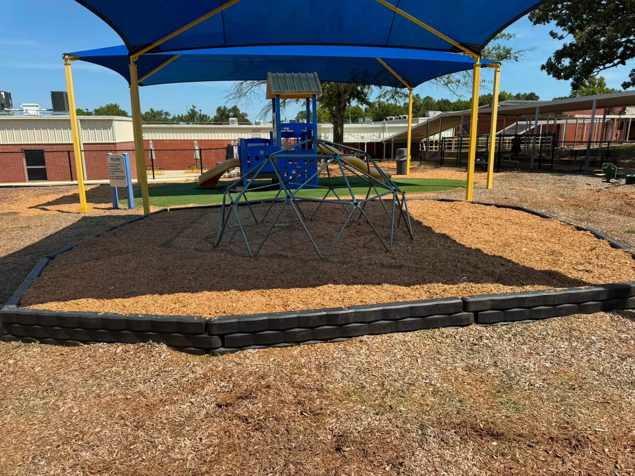 Bullard children's playground covered climbing dome