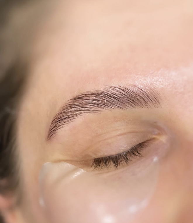 Custom brow mapping and shaping in Pacific Beach San Diego for balanced brows