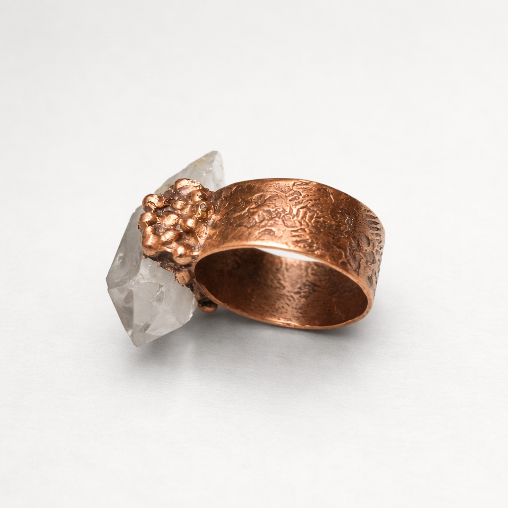 Anello Quarzo Grezzo. Forma n. 1