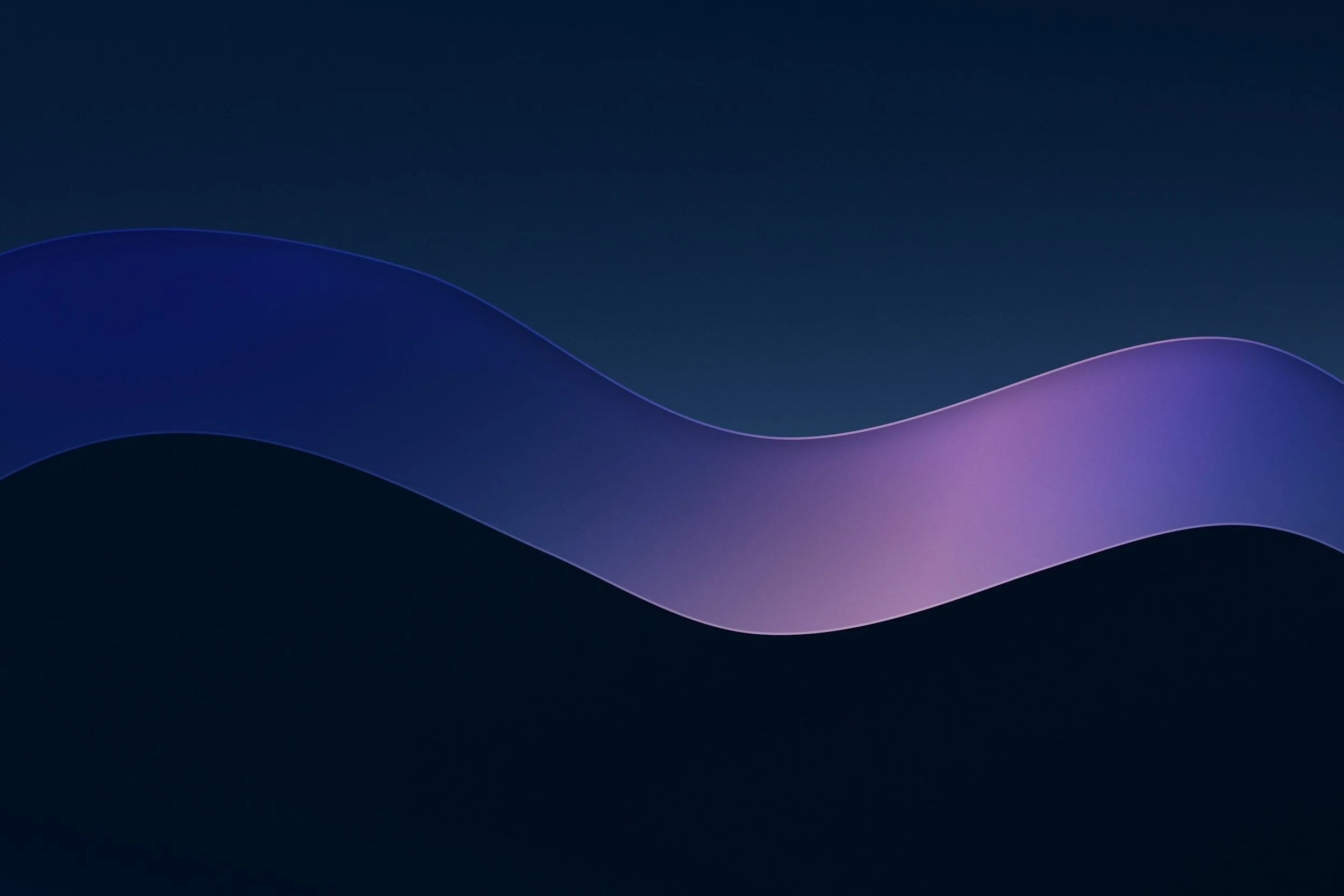 Abstract digital art featuring smooth, flowing, wave-like shapes in shades of blue and purple on a dark background.