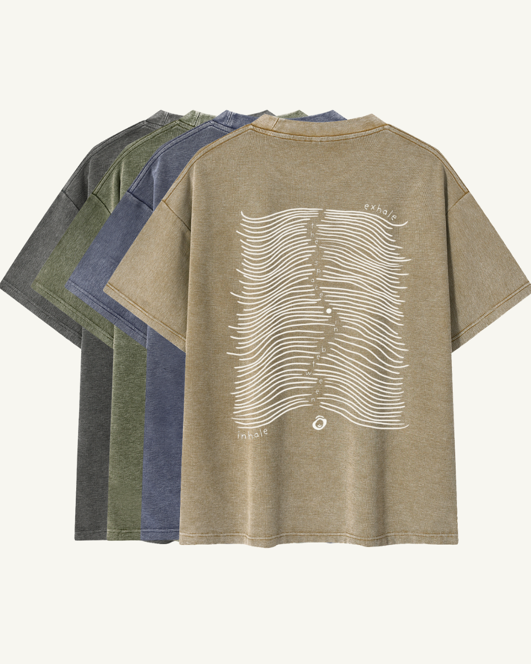 Inhale Exhale - Waffle Knit T-Shirt