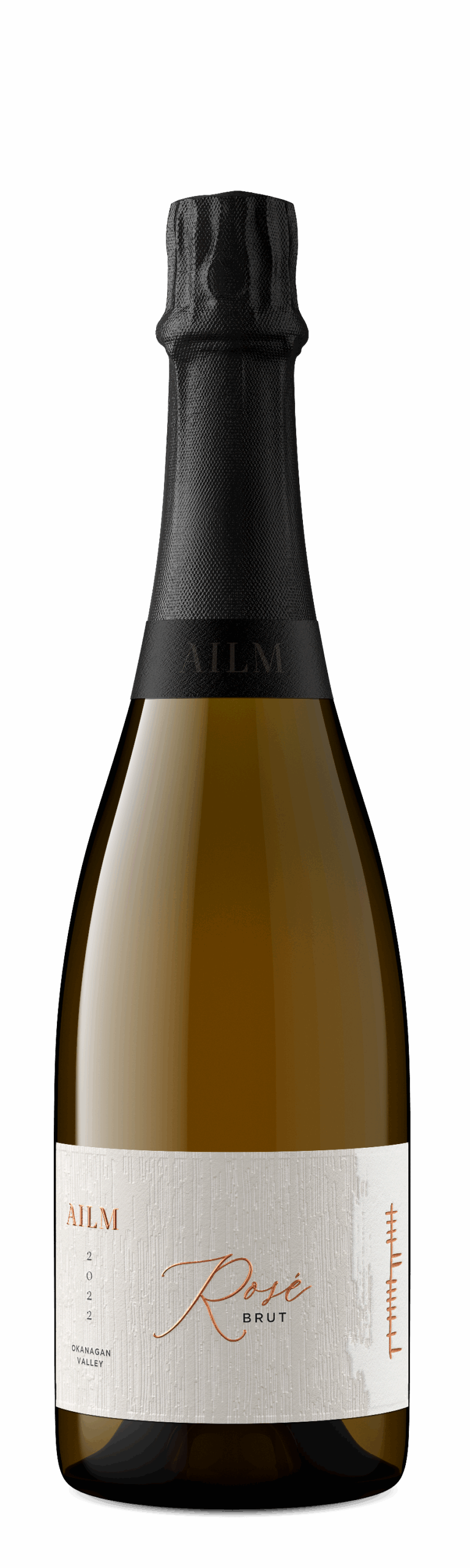 Ailm Estate Rose Brut wine packaging