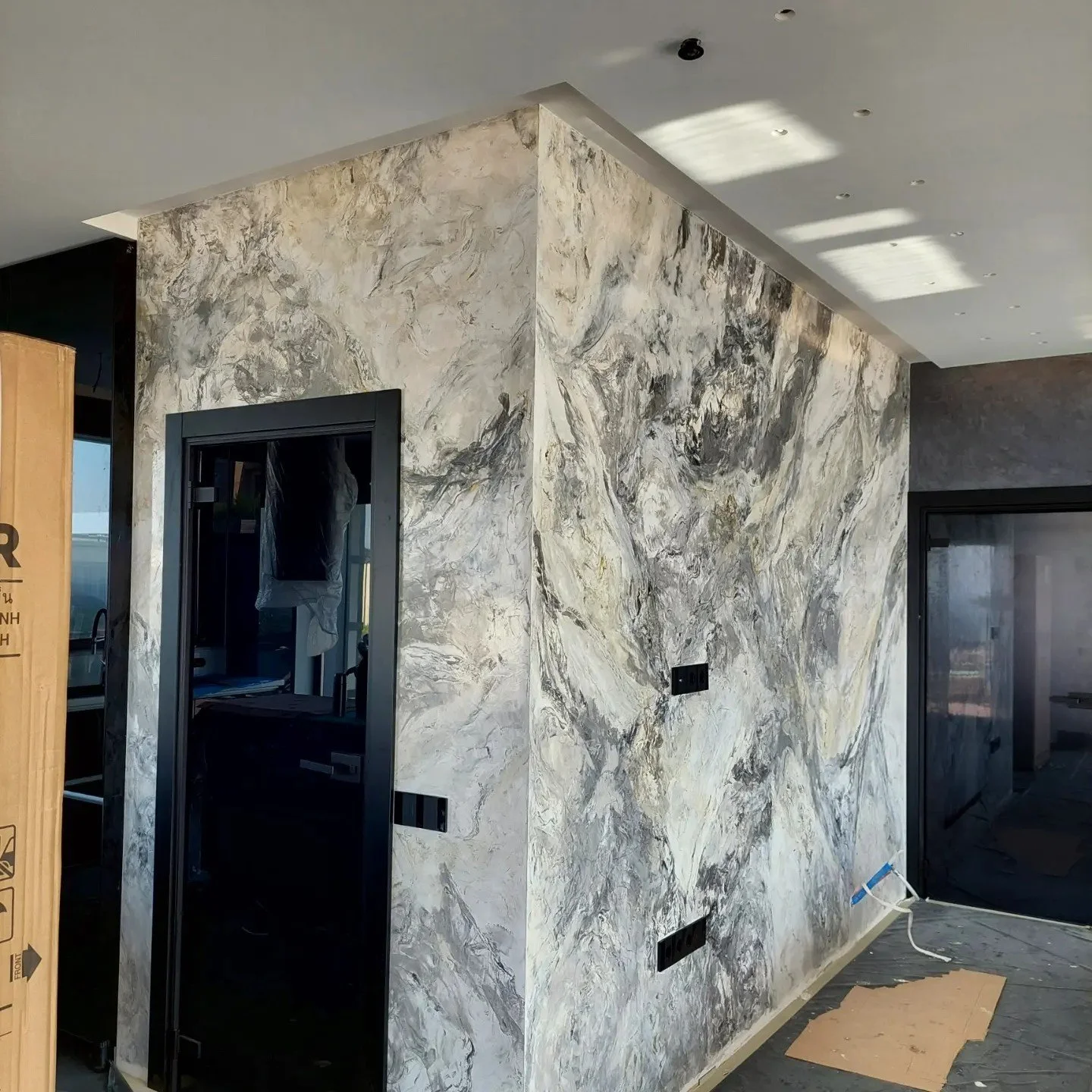 Stucco veneziano - Marmornachbildung Schwarz