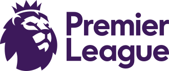 Premier League logo with a purple lion's head and the text 'Premier League'.