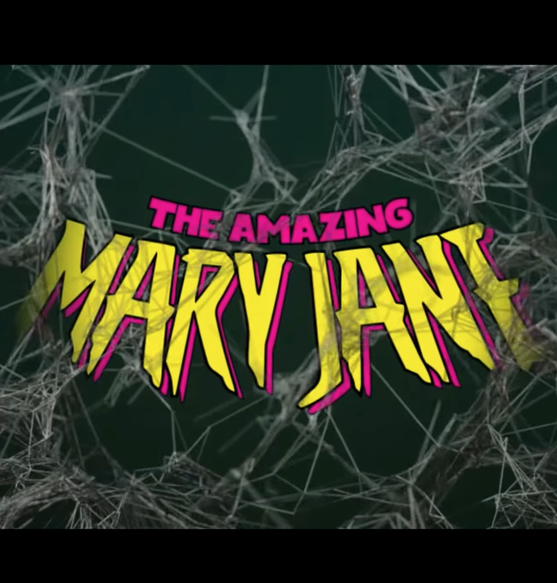Colorful cartoon-style text reading 'The Amazing Wacky Yank' on a web-like background.