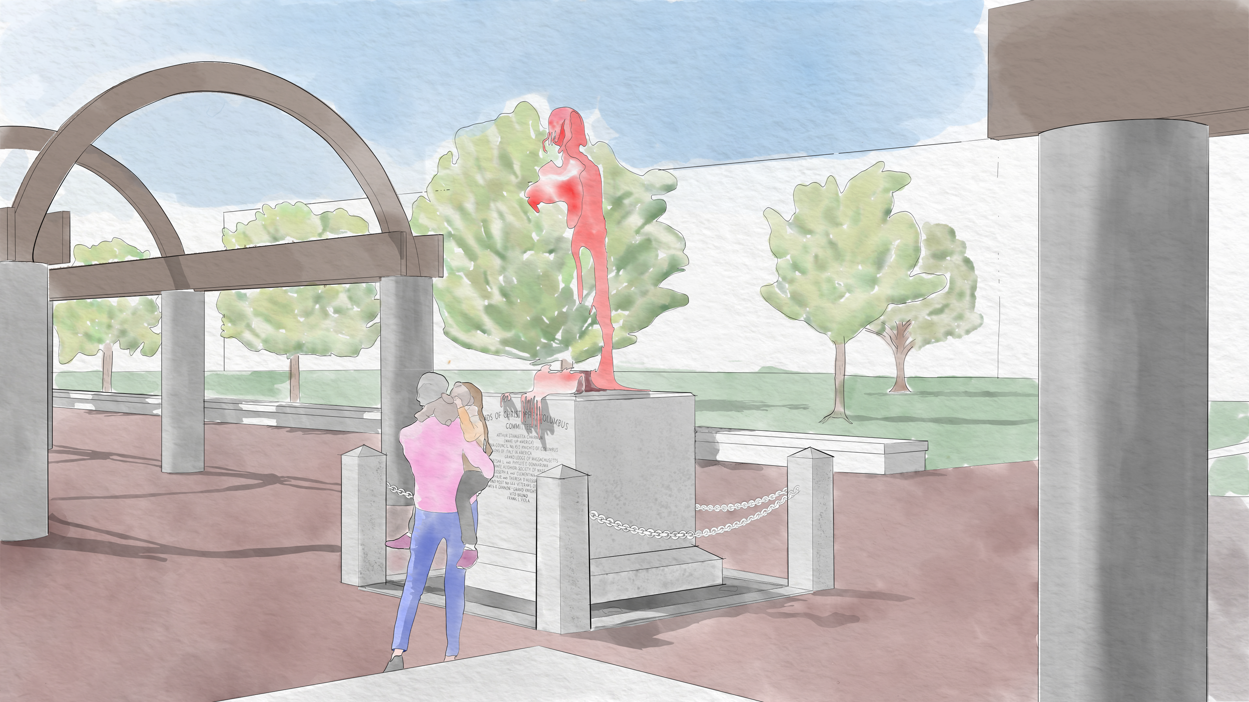 Christopher Columbus Graffiti Monument