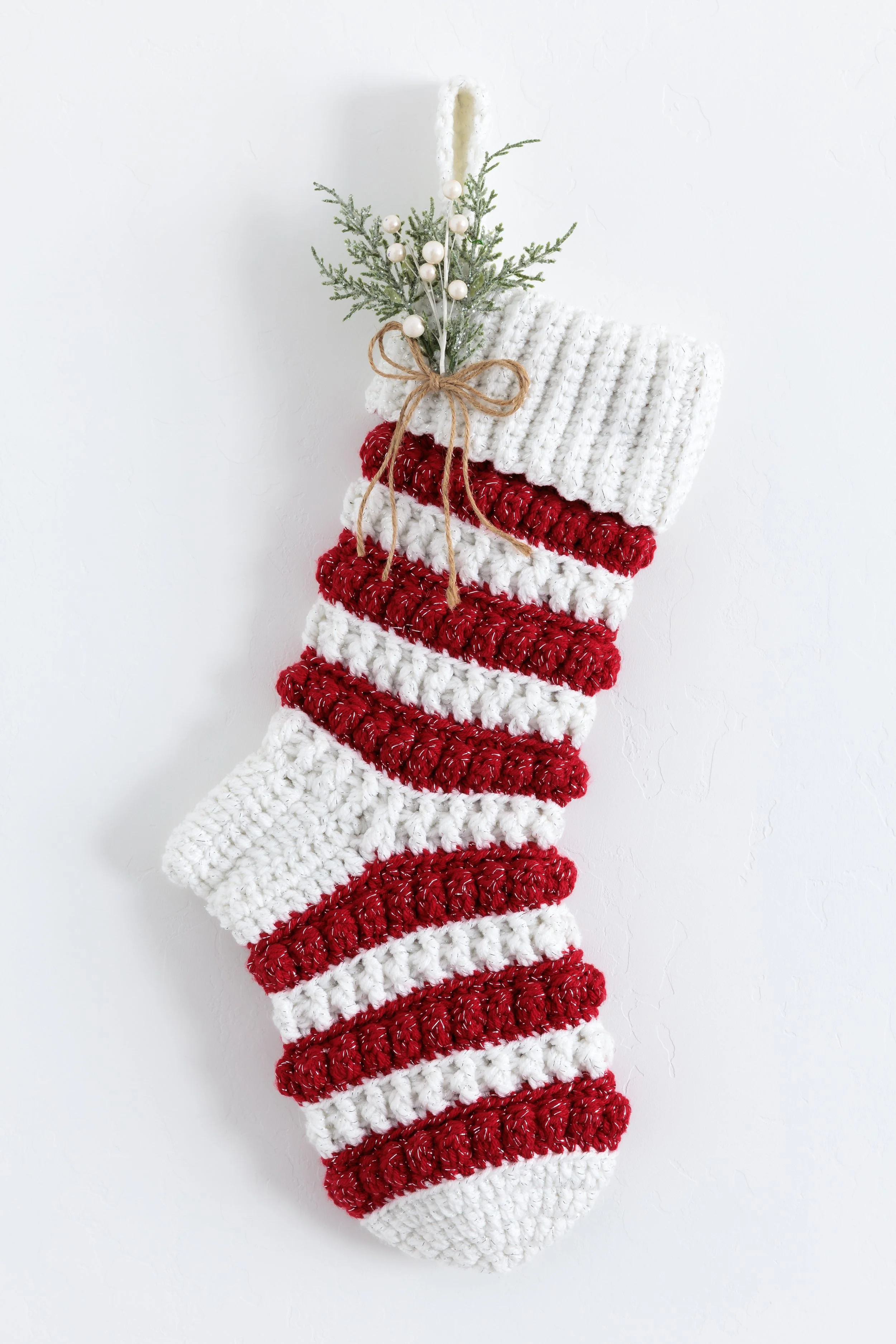 Beautifully Handcrafted Candy Cane Stocking