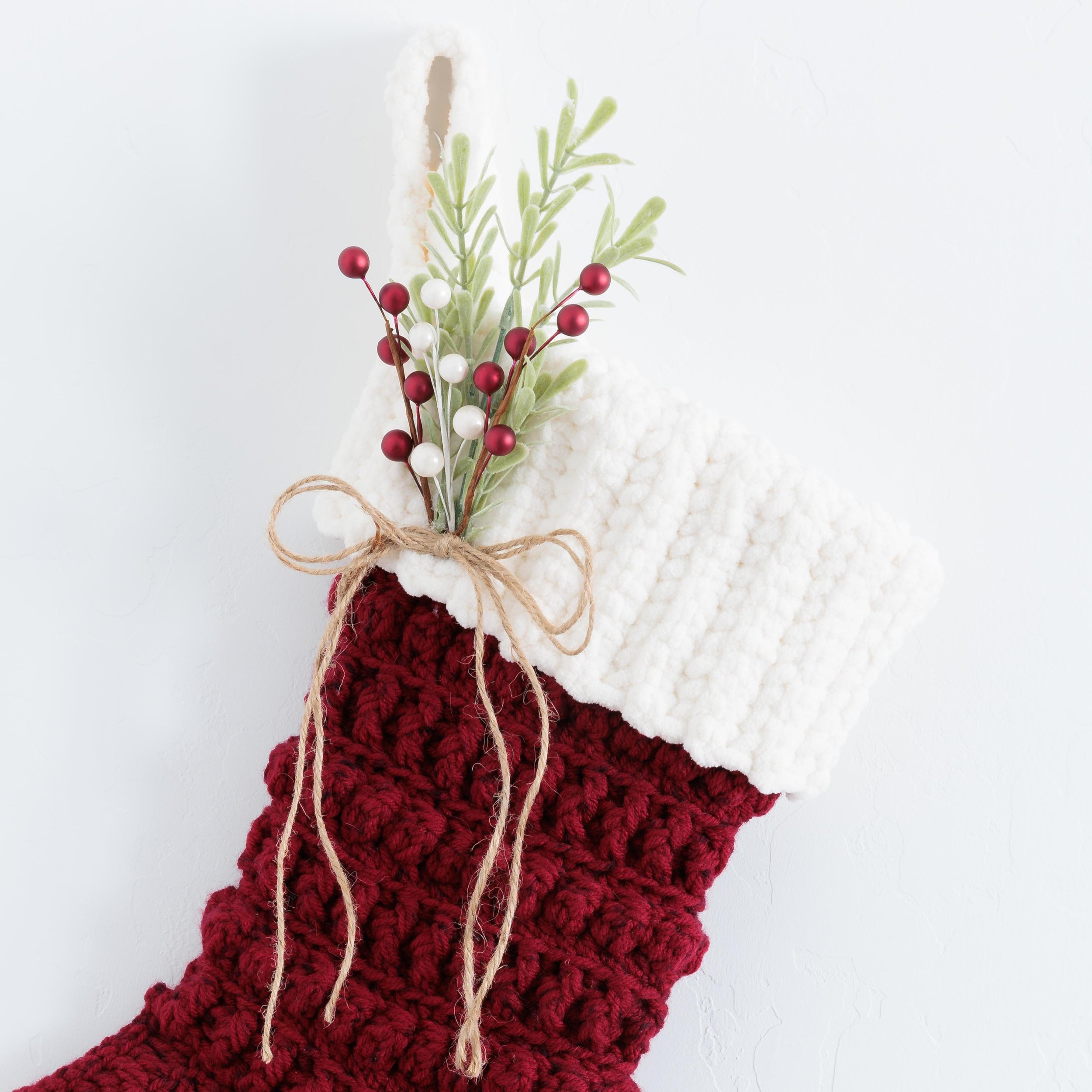 Handmade Crocheted Christmas Stocking
