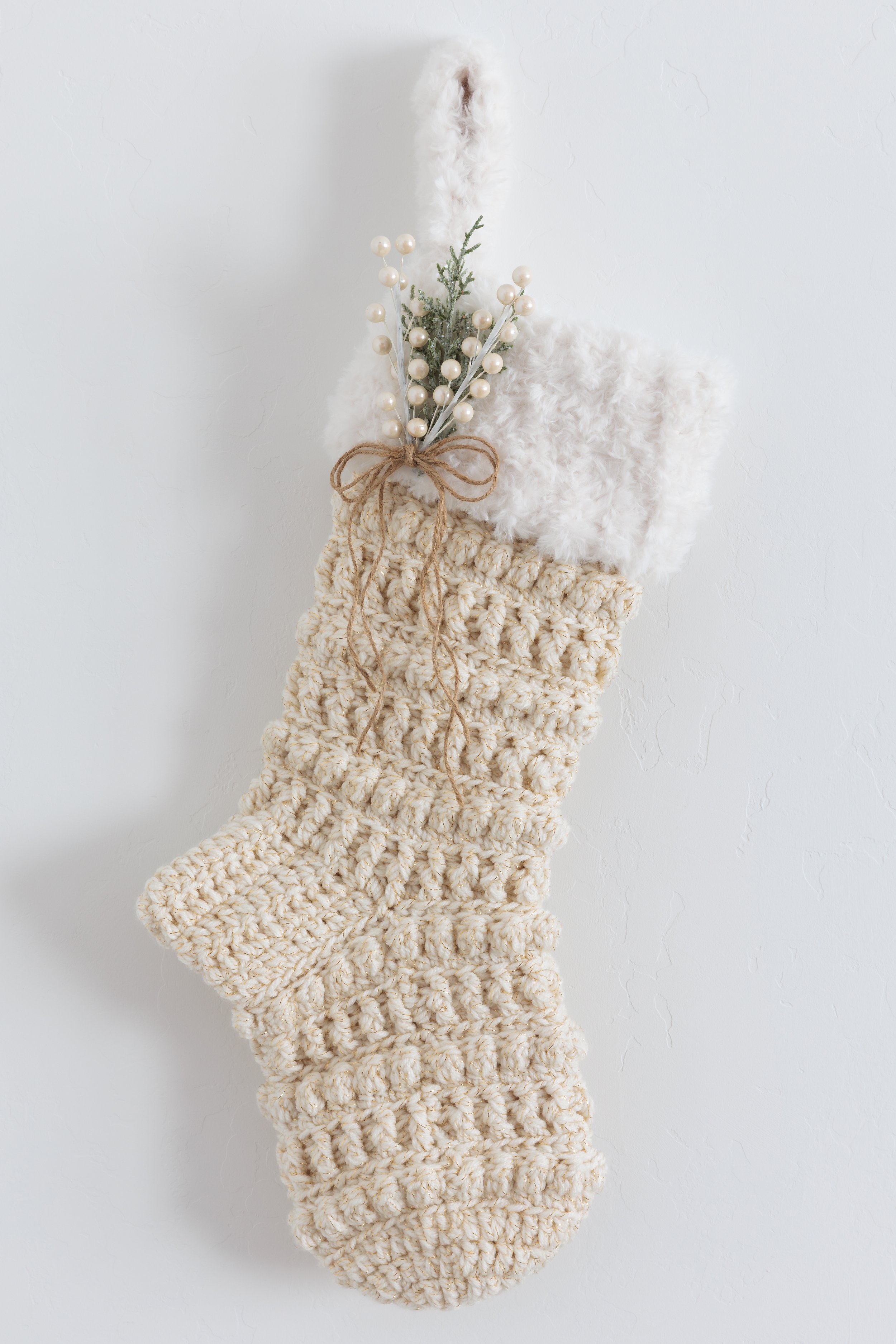 Handmade Crocheted Christmas Stocking