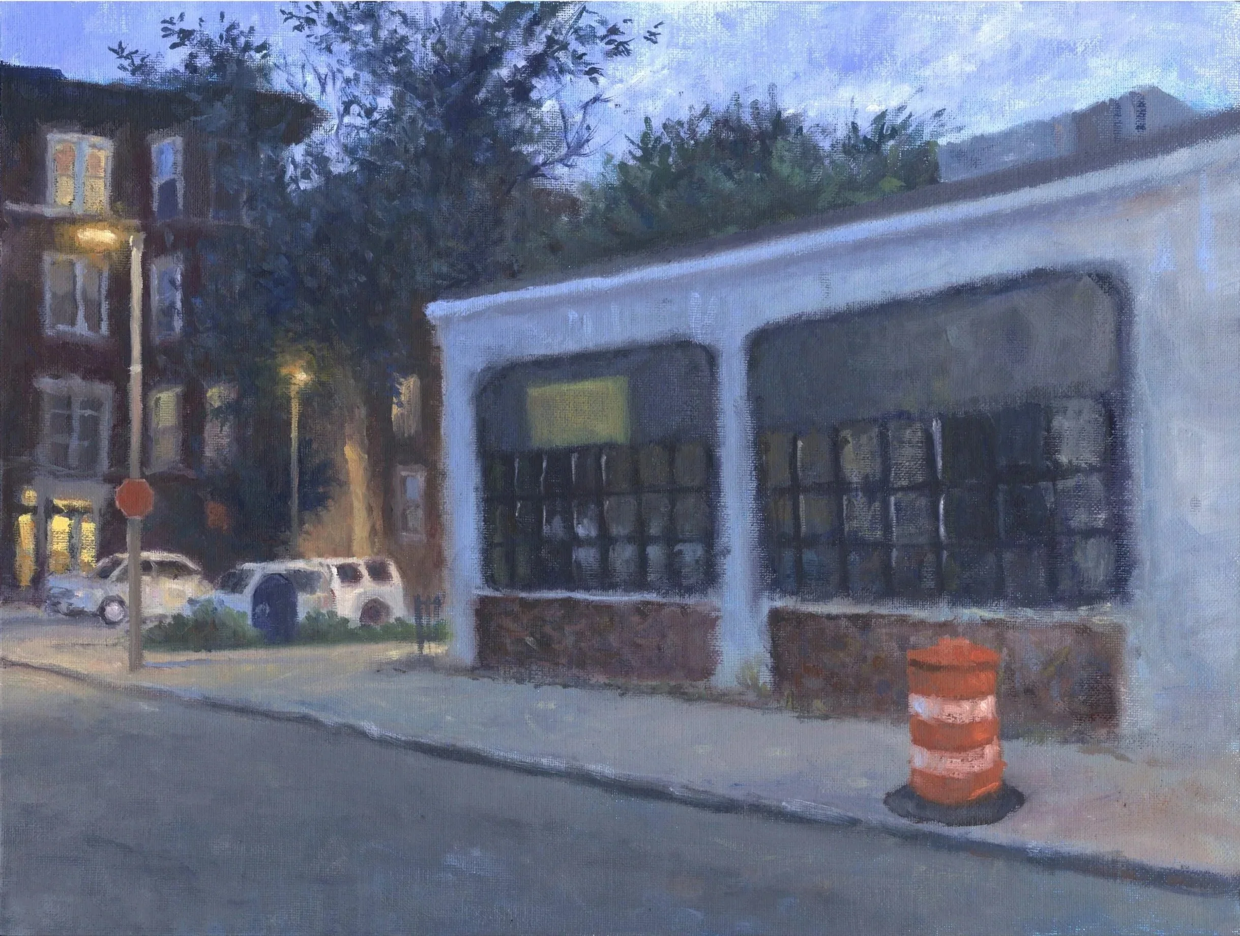 "Muster Point," Oil on canvas panel, 12"x16", 2023