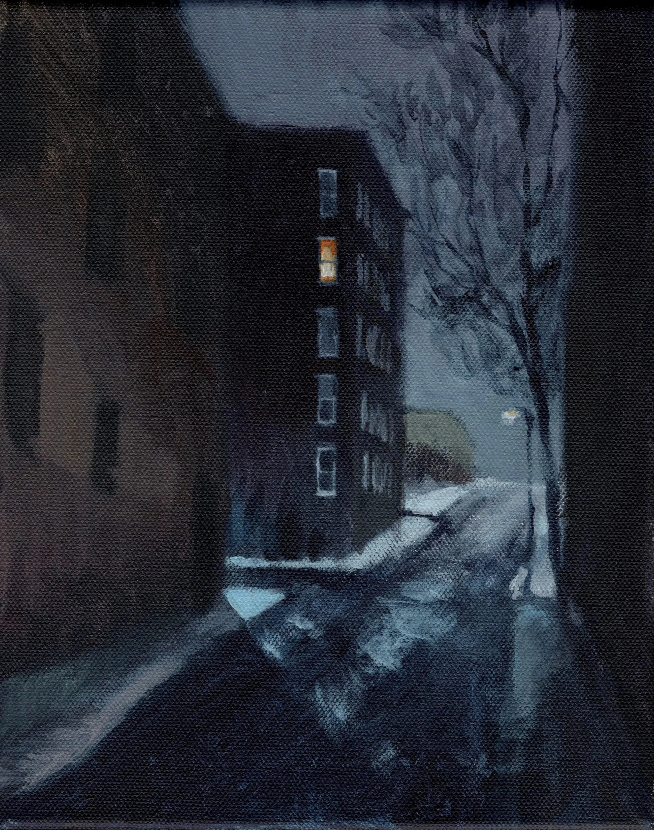 "George Street," Acrylic on canvas, 8"x10", 2025 (sold)