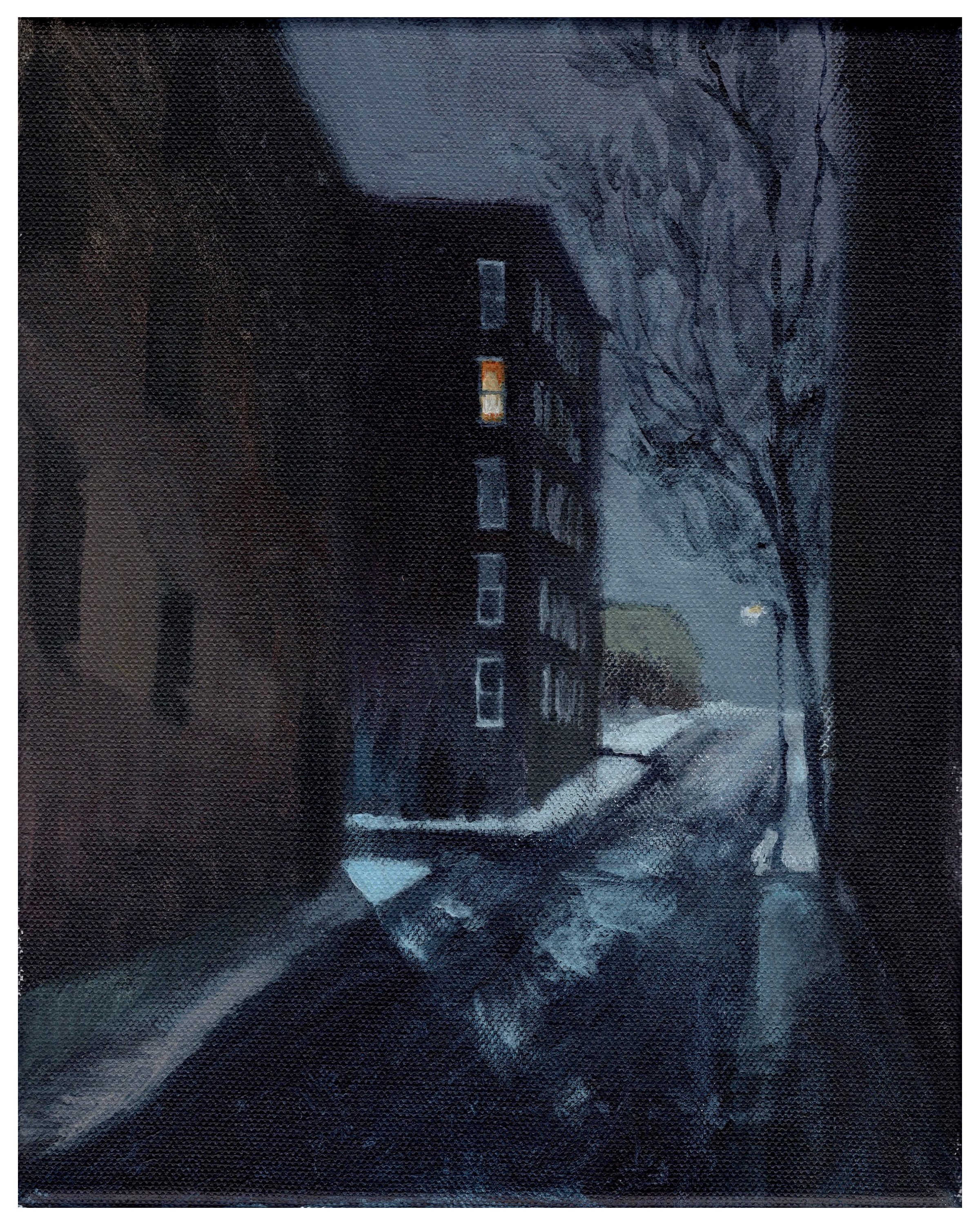 "George Street," Acrylic on canvas, 8"x10", 2025