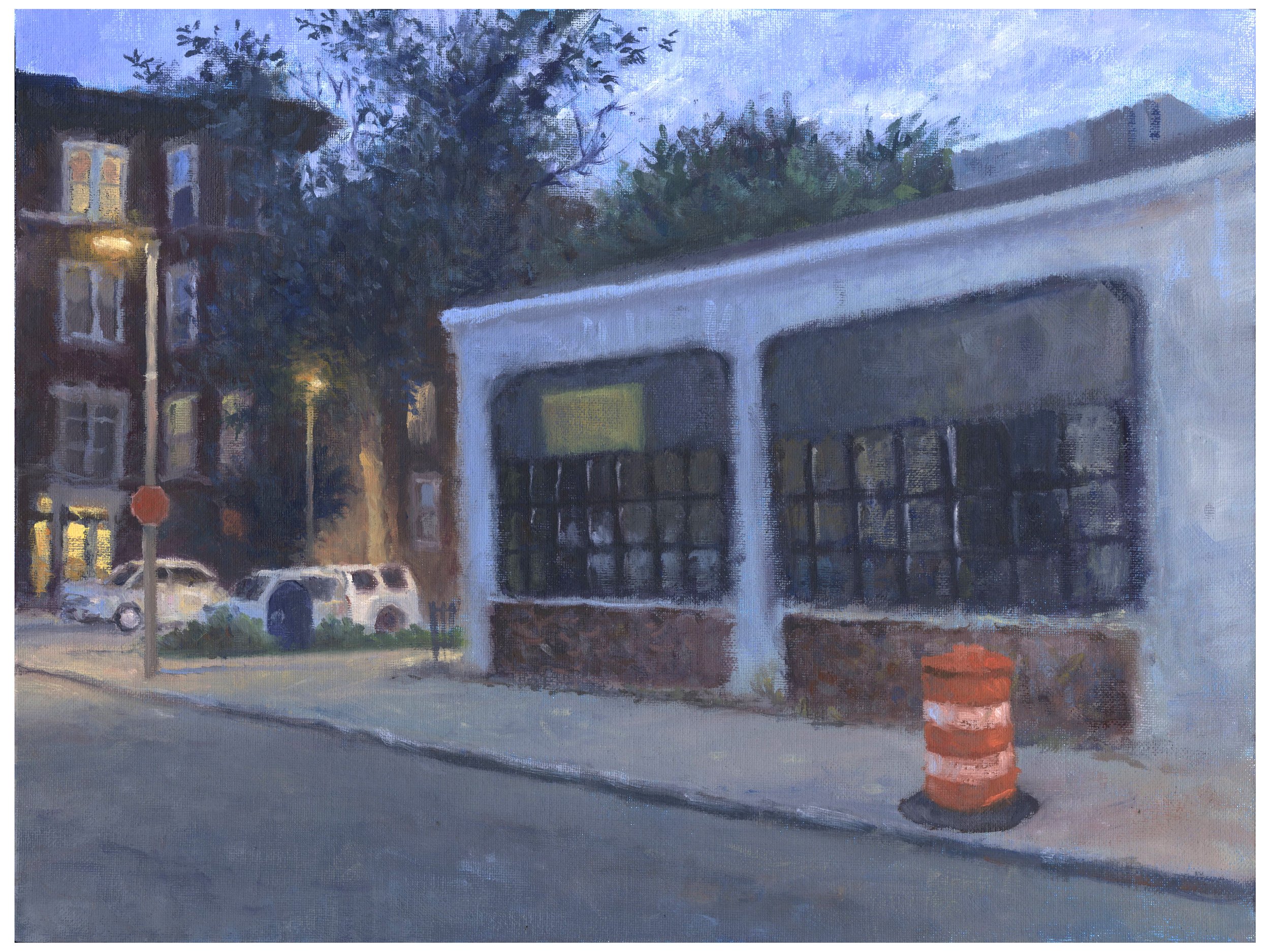 "Muster Point," Oil on canvas panel, 12"x16", 2023