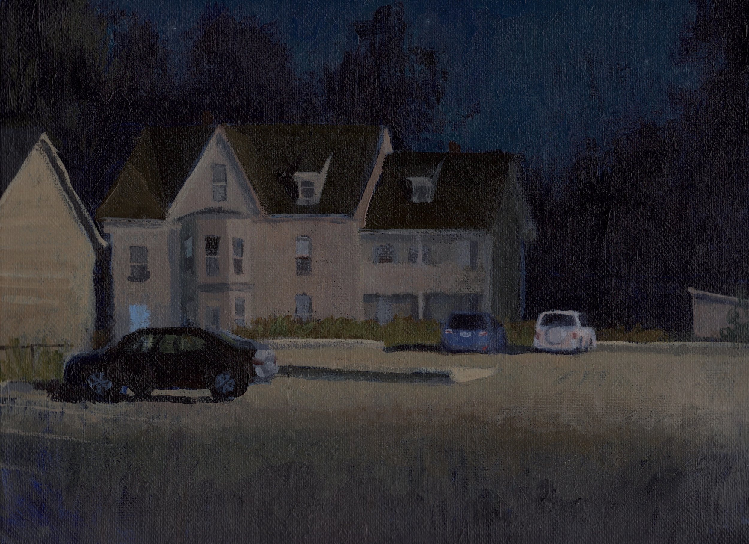 "Charlotte Street," Acrylic on canvas, 8"x10", 2024