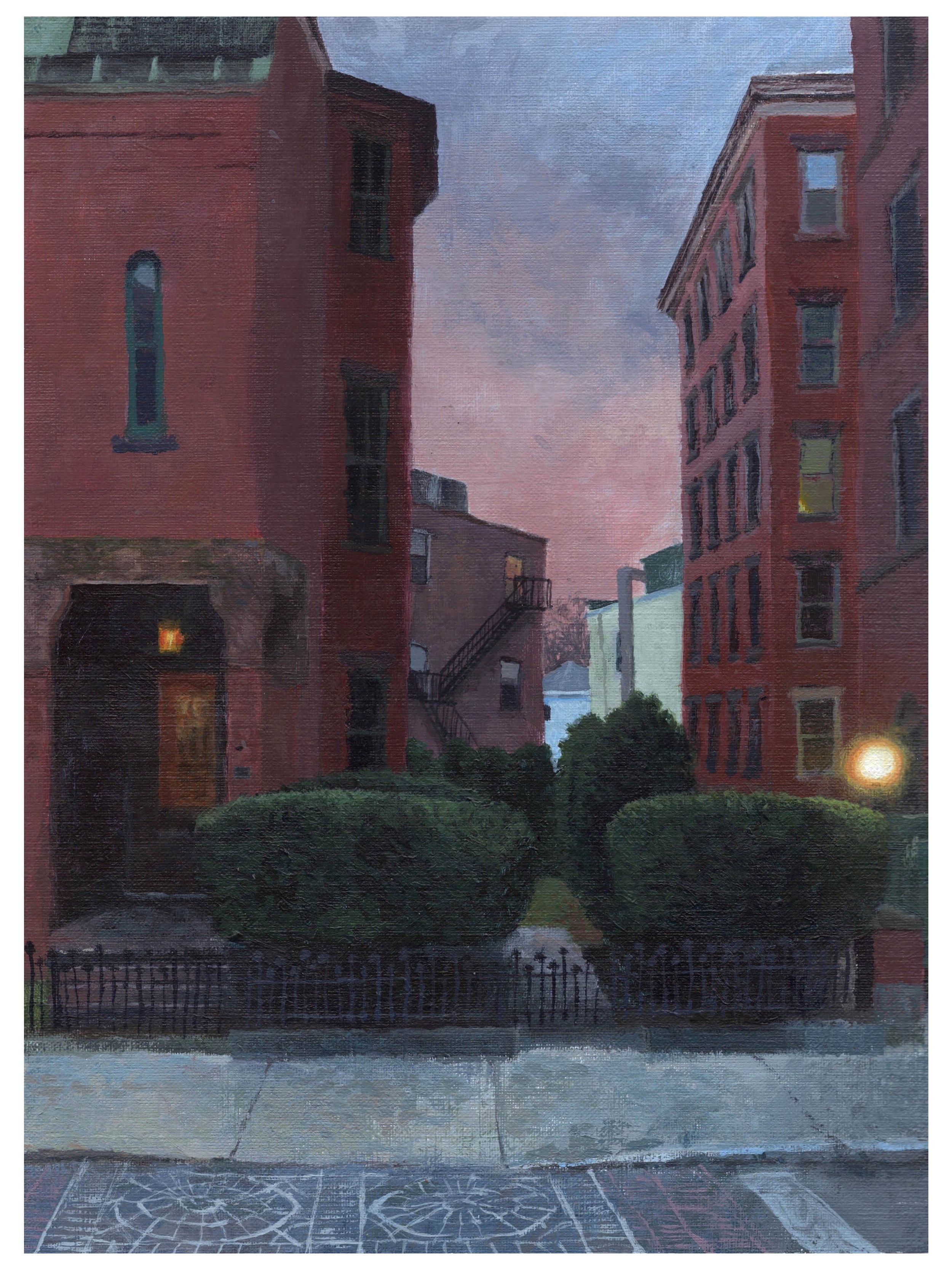 "Rose Huntington," Acrylic on canvas paper, 9"x12", 2023