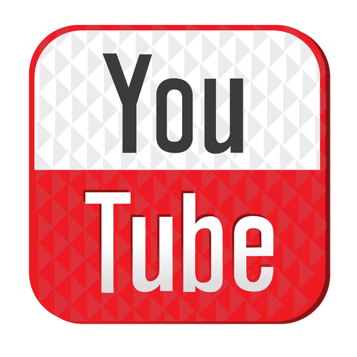 YouTube logo with a red and white background and bold text.