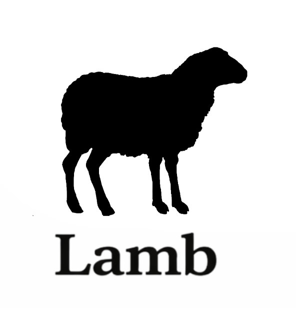 Silhouette of a sheep with the word 'Lamb' written below.
