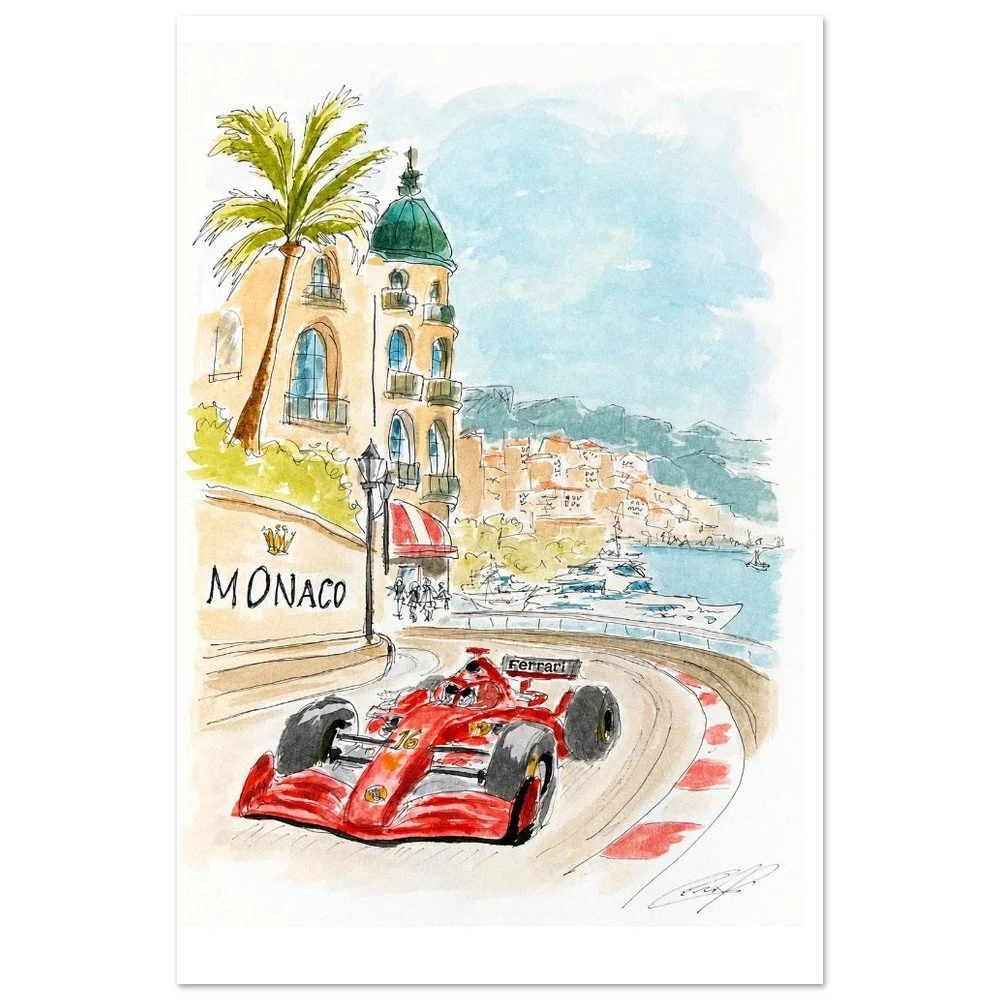 Race Day | Fine Art Poster | Vibrant Motorsport Illustration