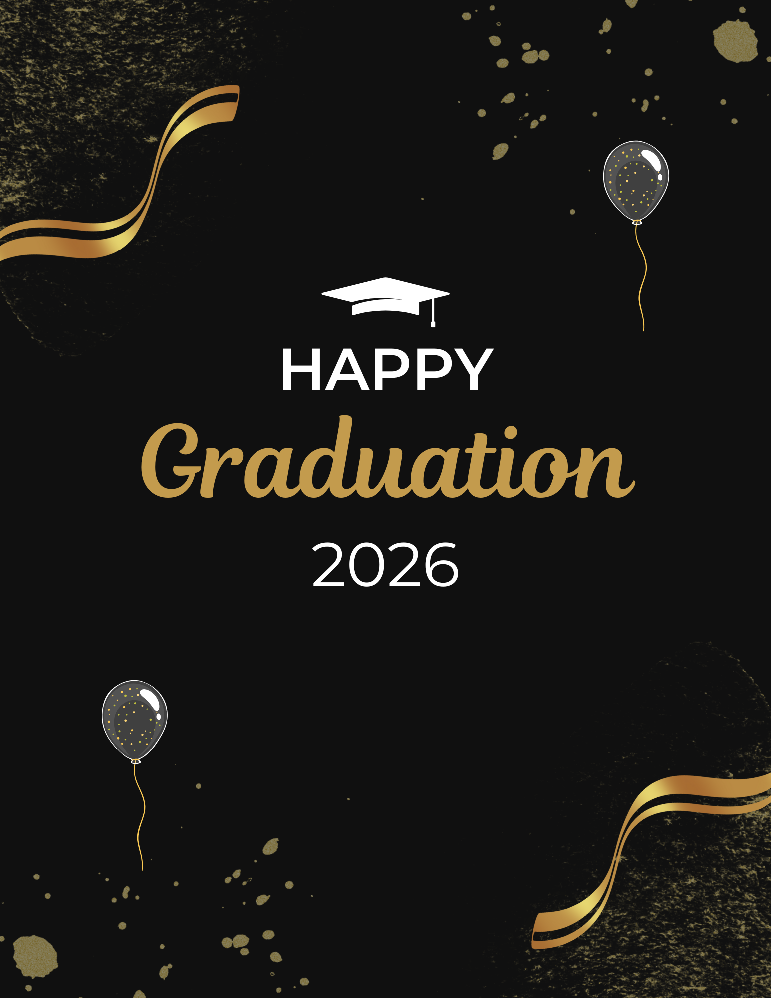 Black And Gold Happy Graduation Flyer.png