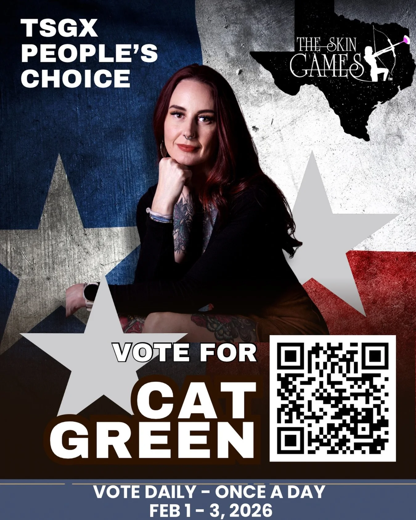 If you&rsquo;d like to take a moment to vote for People&rsquo;s Choice for this year&rsquo;s @theskingames in Dallas!

https://peopleschoice.theskingames.com/contestants/cathryn-green/

I&rsquo;m excited to go back again this year &amp; hopefully I c