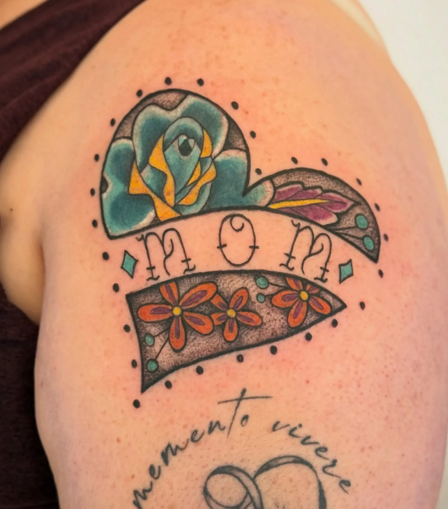 A Mom heart on one of my moms before I too become a mom 😘