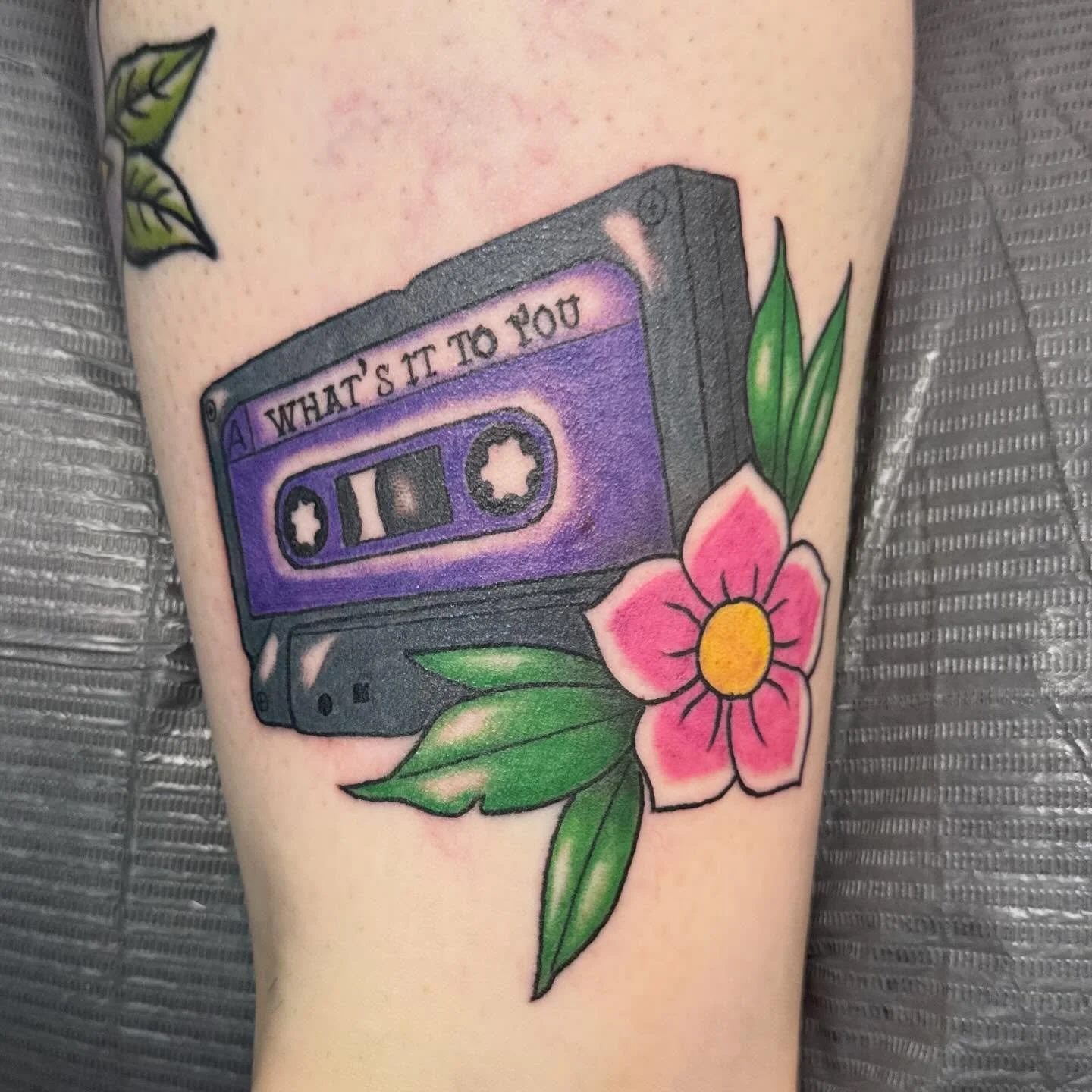 The wonderful Sara came in and got some of our lyric flash! Love how this turned out and I love the change in how we added the lyrics to the piece! Had a blast hanging out with Sara and her husband talking about tattoos and just life in general as se