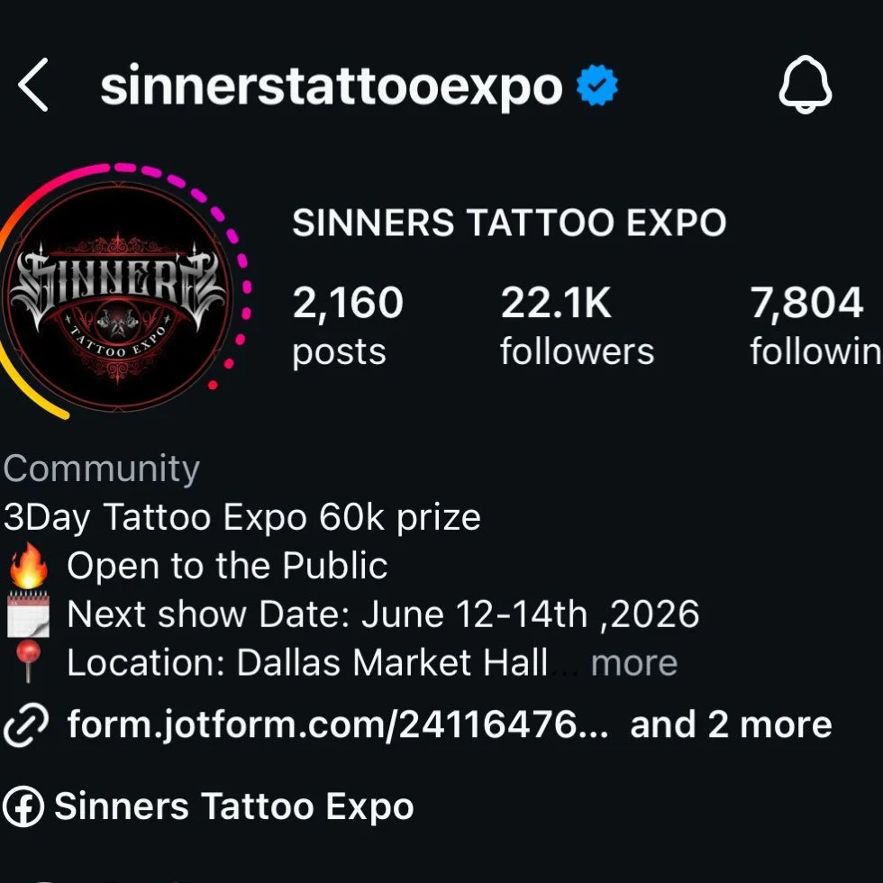Hey all you cool cats! @jedi_kelly and myself will be out of town Friday June 12- Sunday June 14th for the @sinnerstattooexpo that weekend! While we won&rsquo;t be available for walkins Friday @bad_dog_art might have some availability! So hit him up 