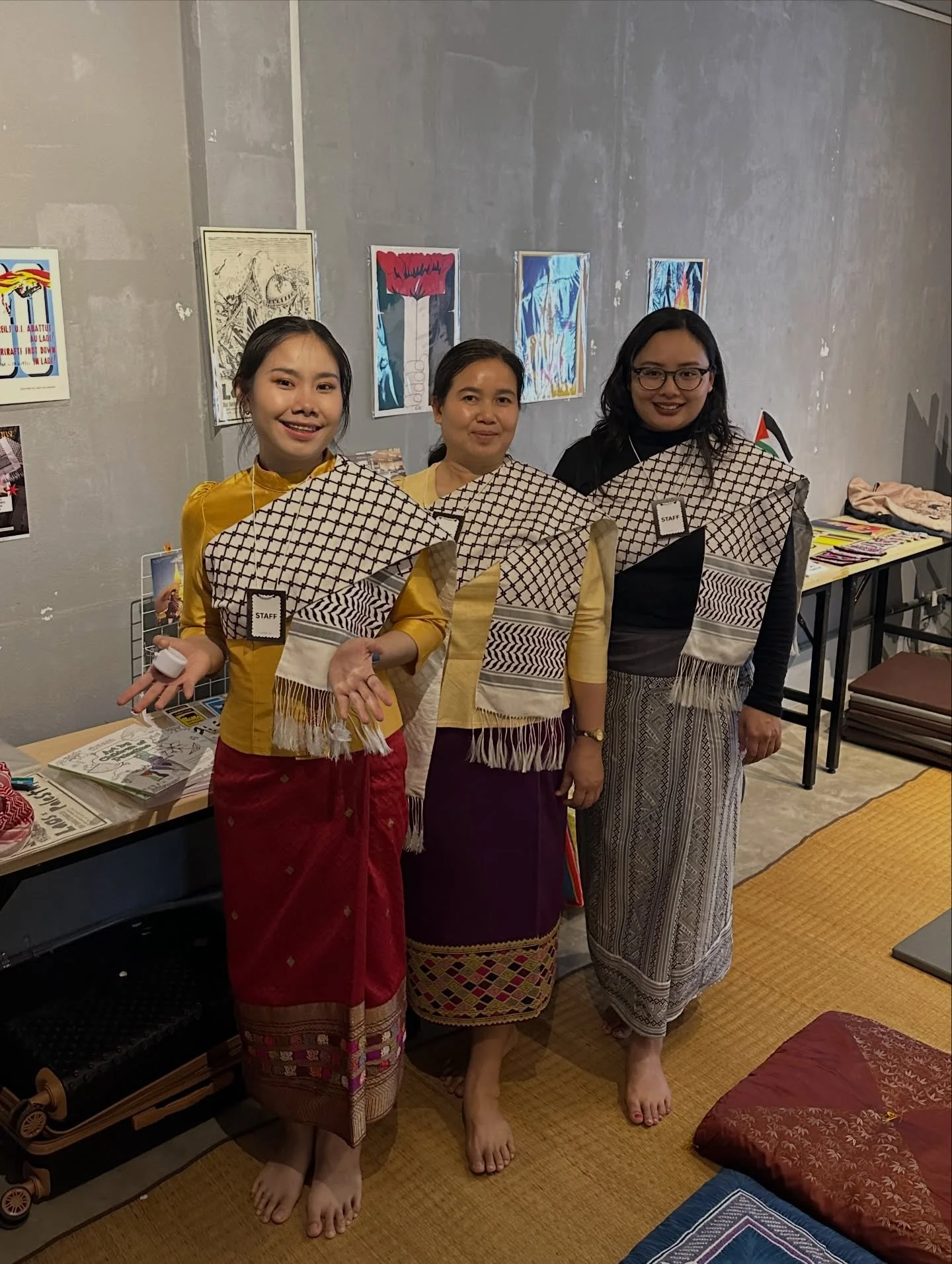 Come visit us at @hopespace_thonburi today and tomorrow (21-22/2) from 11am-7:30pm! 

#SEAxPalestine #LaoPalestineSolidarity #SilkKeffiyeh #Laos #Bangkok