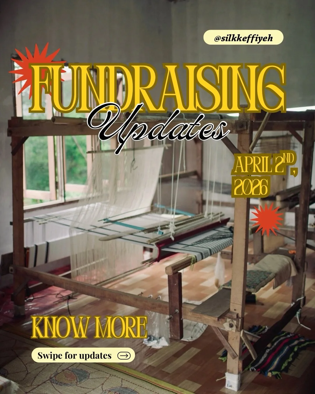 Fundraising updates for March and April! Thank you for helping us send over $1k in aid this past month!
We&rsquo;re 2/3rds of the way towards raffling our large 1x2 meter silk keffiyeh tapestry.

#FreePalestine #CubaSolidarity #LaoPDR #ML #LaoSilk