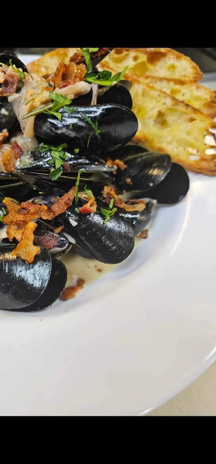A fresh seafood mussels special at the Waterworks restaurant in Rocklin, Maine