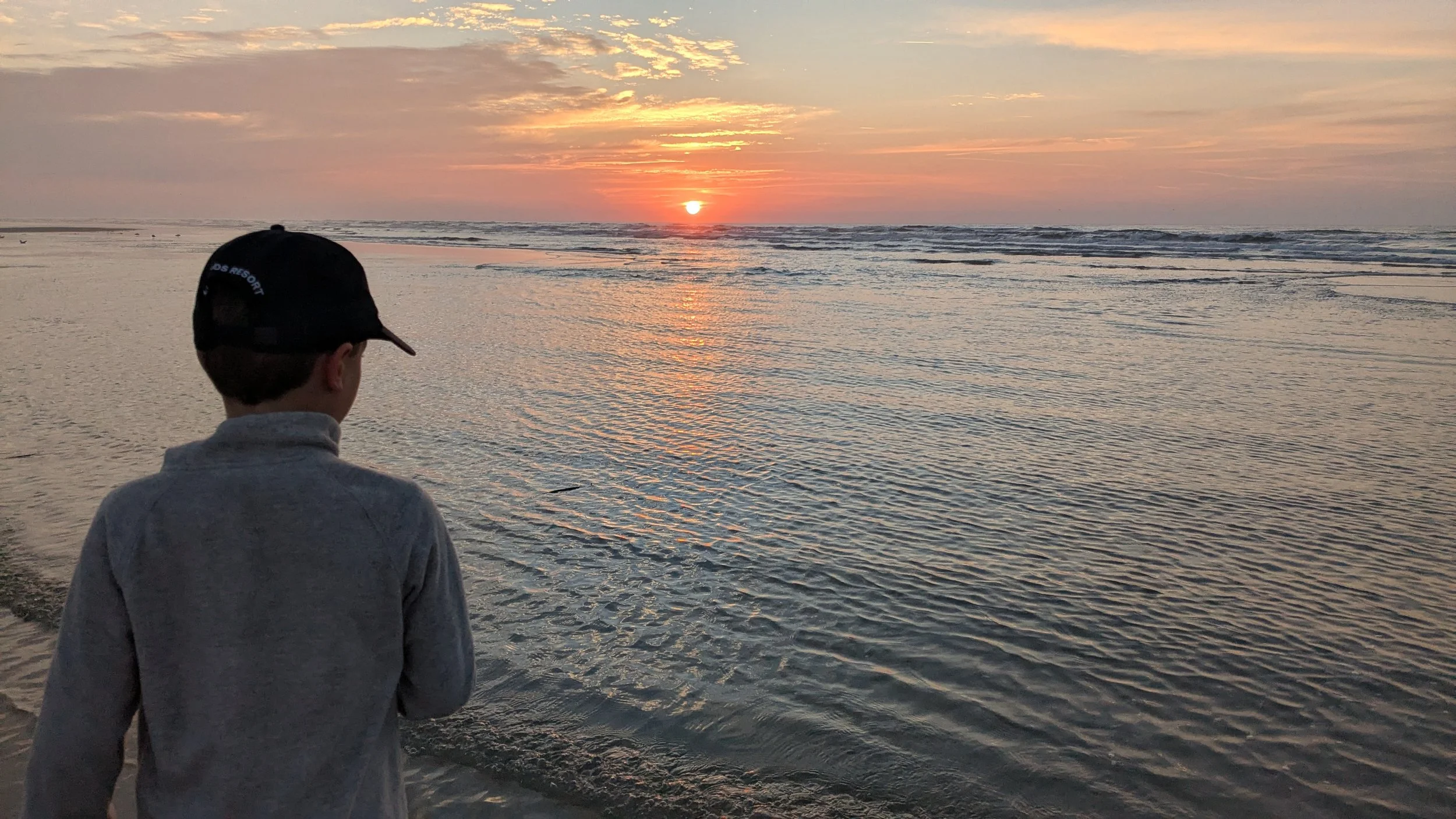 Winter mornings at Cherry Grove Point — wide, uncrowded beaches and calm ocean views