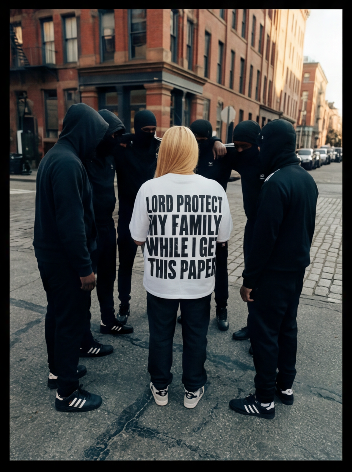 "Protect My Family" Oversized Cropped Tee