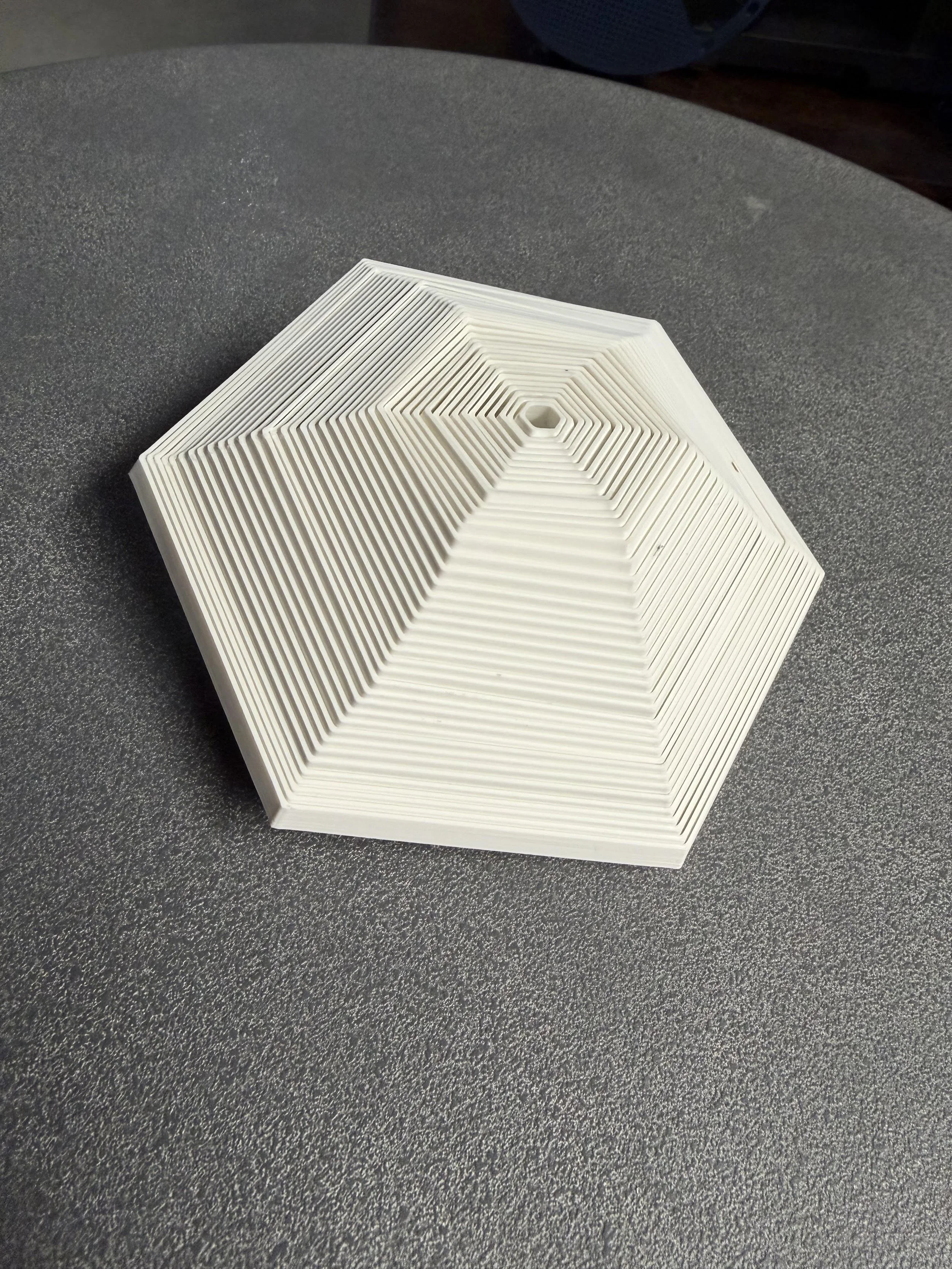 3D Printed Pyramid Hexagon Fidget Toy: Stress Relief Desk Decor