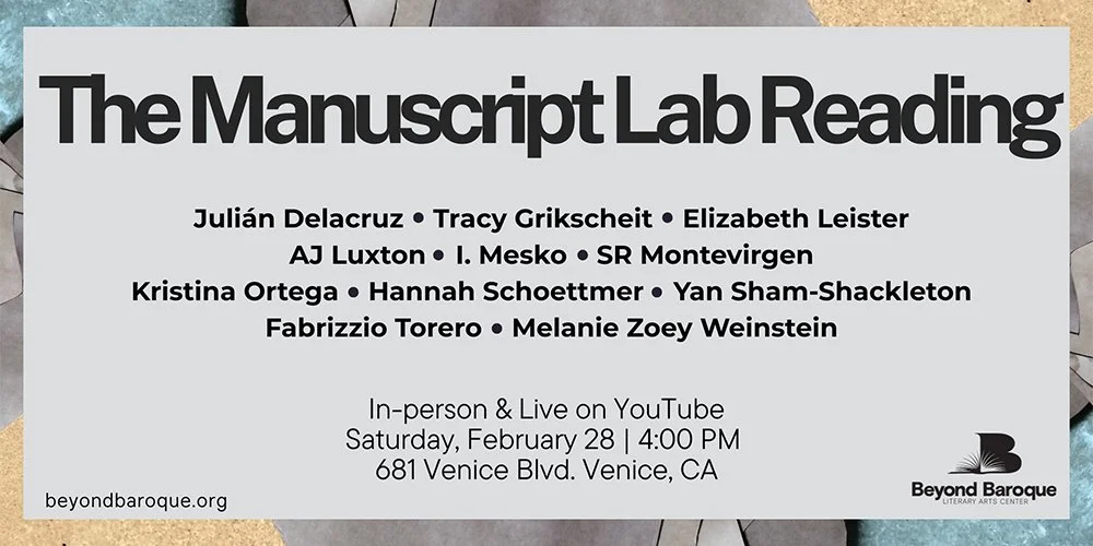 Join us in celebrating the completion of the 2026 cycle of The Manuscript Lab at Beyond Baroque.