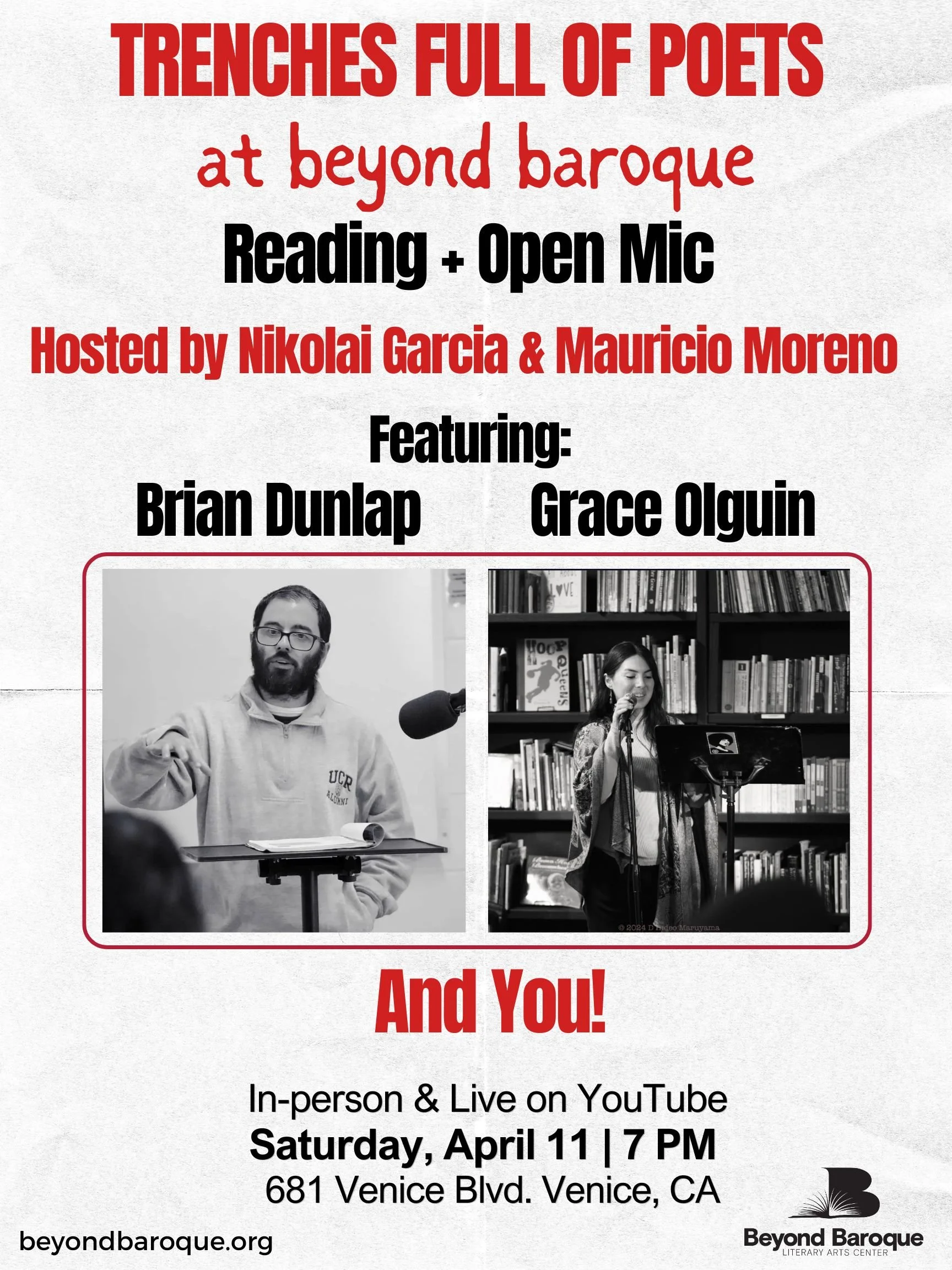 Trenches Full of Poets: Reading + Open Mic
