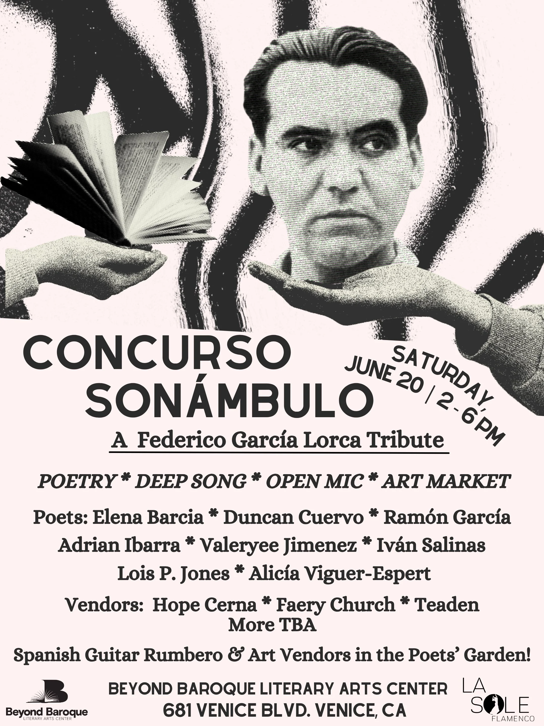 Concurso Sonámbulo: Federico García Lorca Tribute + Art Market &amp; Open Mic