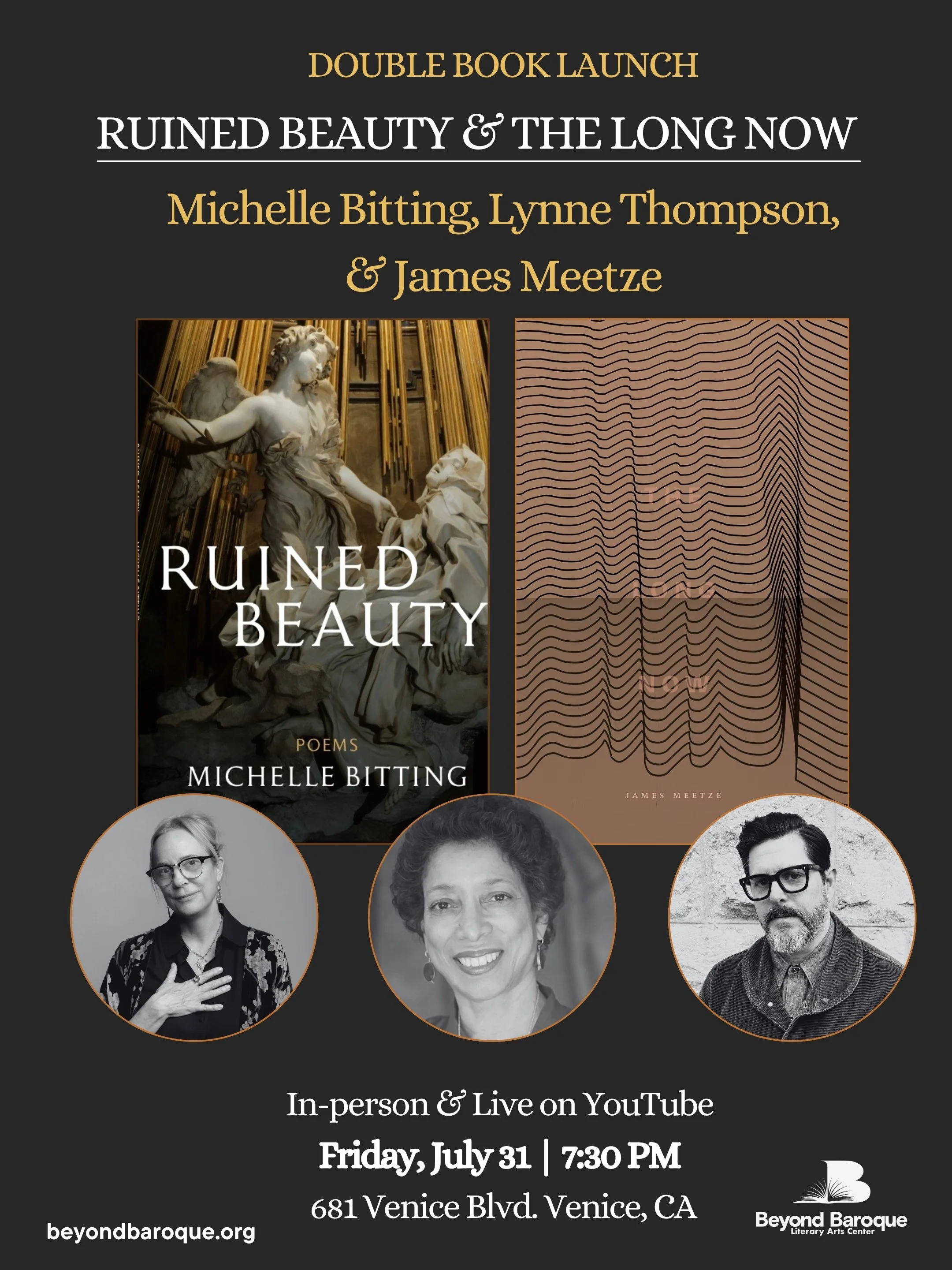 Double Book Launch: Michelle Bitting &amp; James Meetze, joined by Lynne Thompson