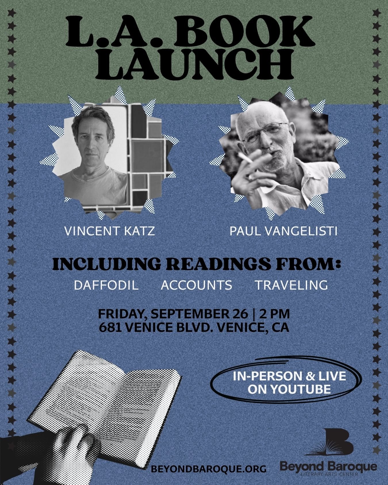 L.A. Book&nbsp;Launch: Paul Vangelisti &amp; Vincent Katz