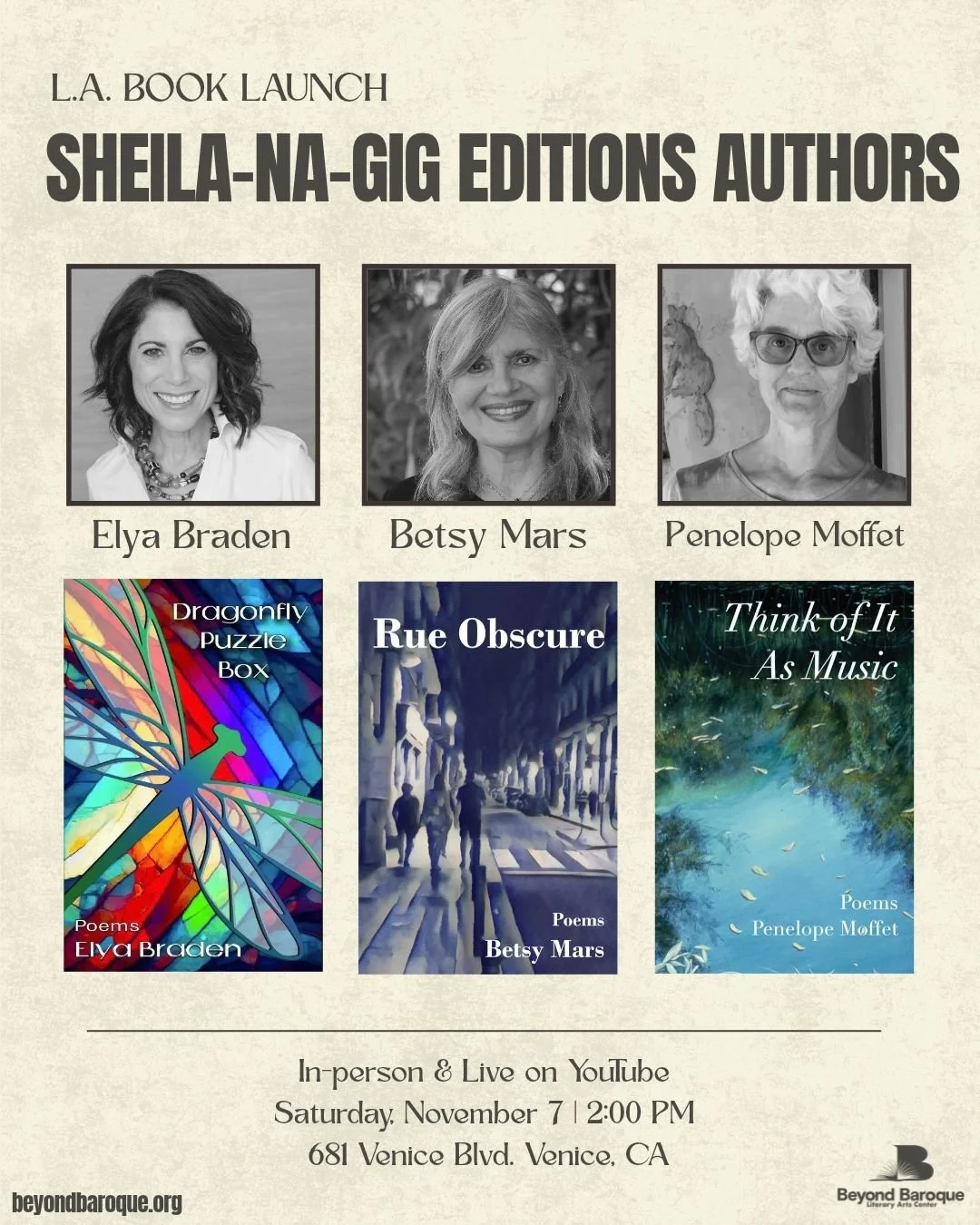 Sheila-Na-Gig Editions Triple Book Launch