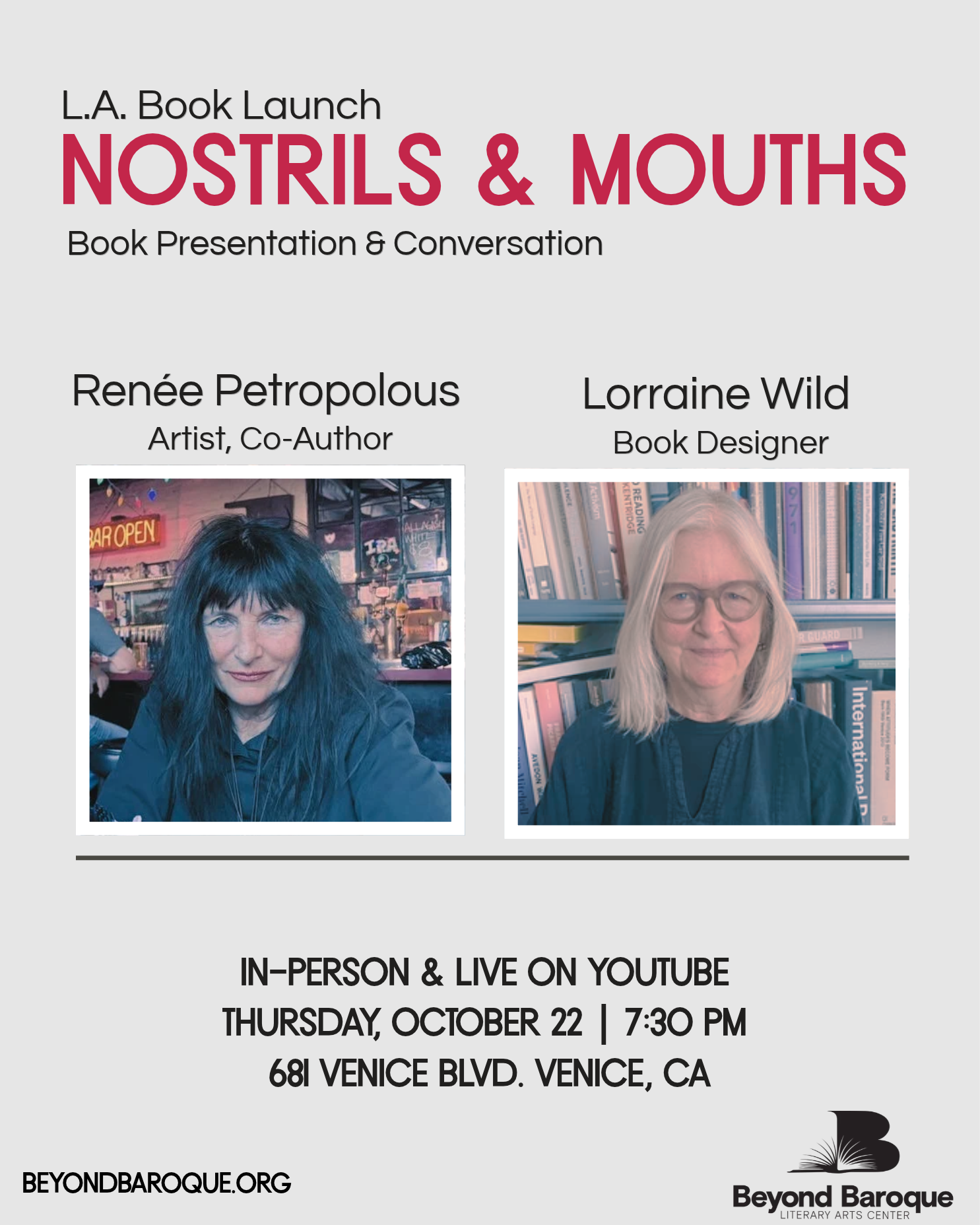 Mouths and Nostrils: Renée Petropoulos &amp; Lorraine Wild