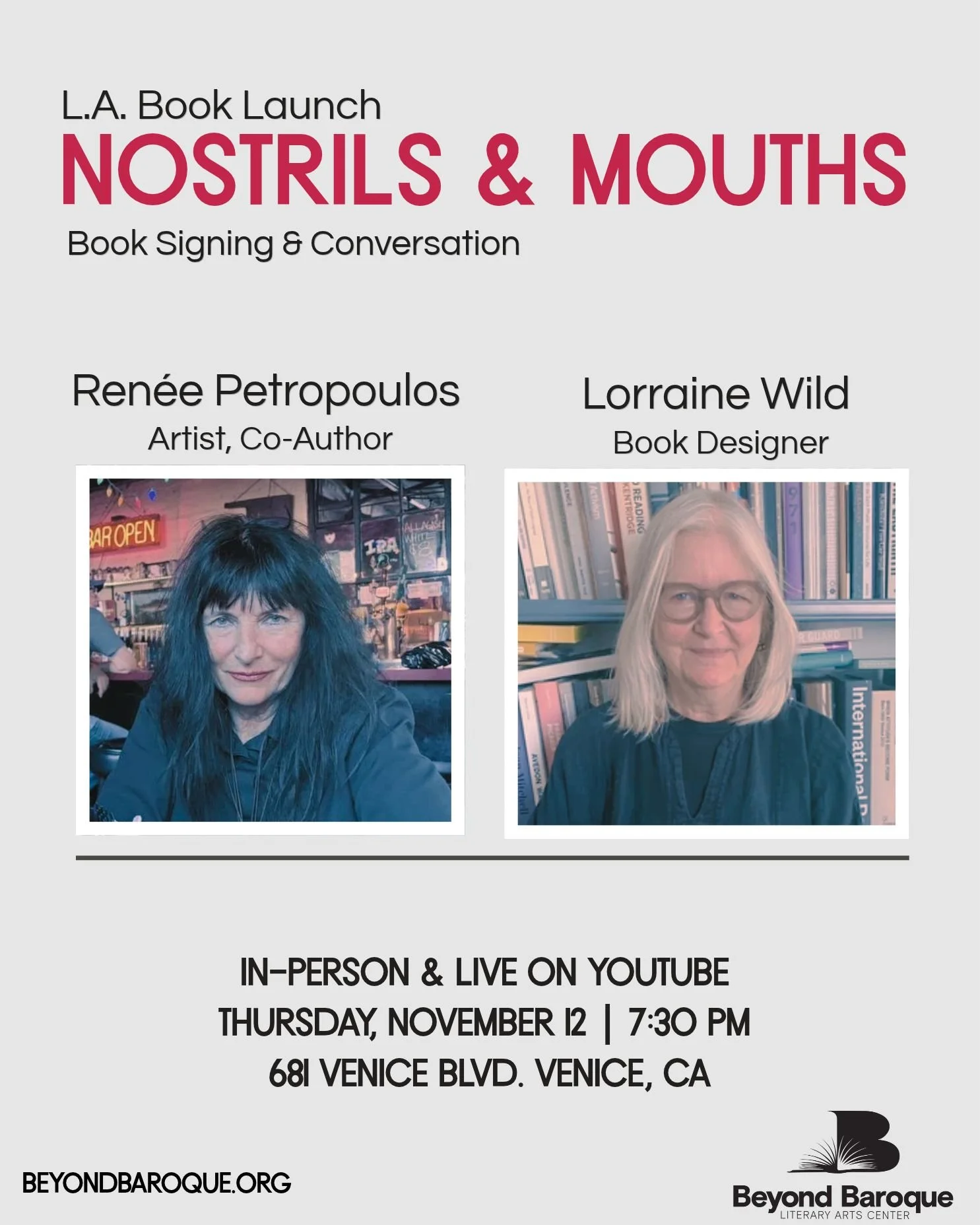 Nostrils and Mouths: Renée Petropoulos &amp; Lorraine Wild