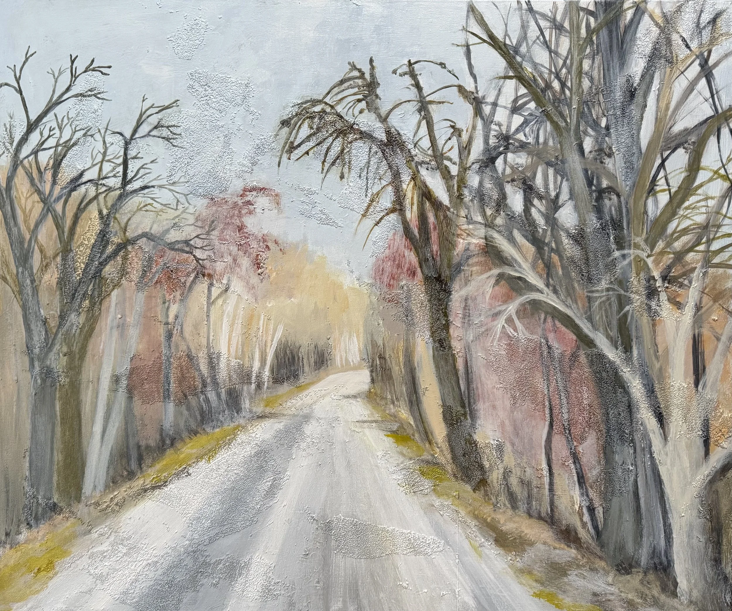 Afternoon Walk, Lochside Trail 
Acrylic and medium on canvas 
24” x 30"